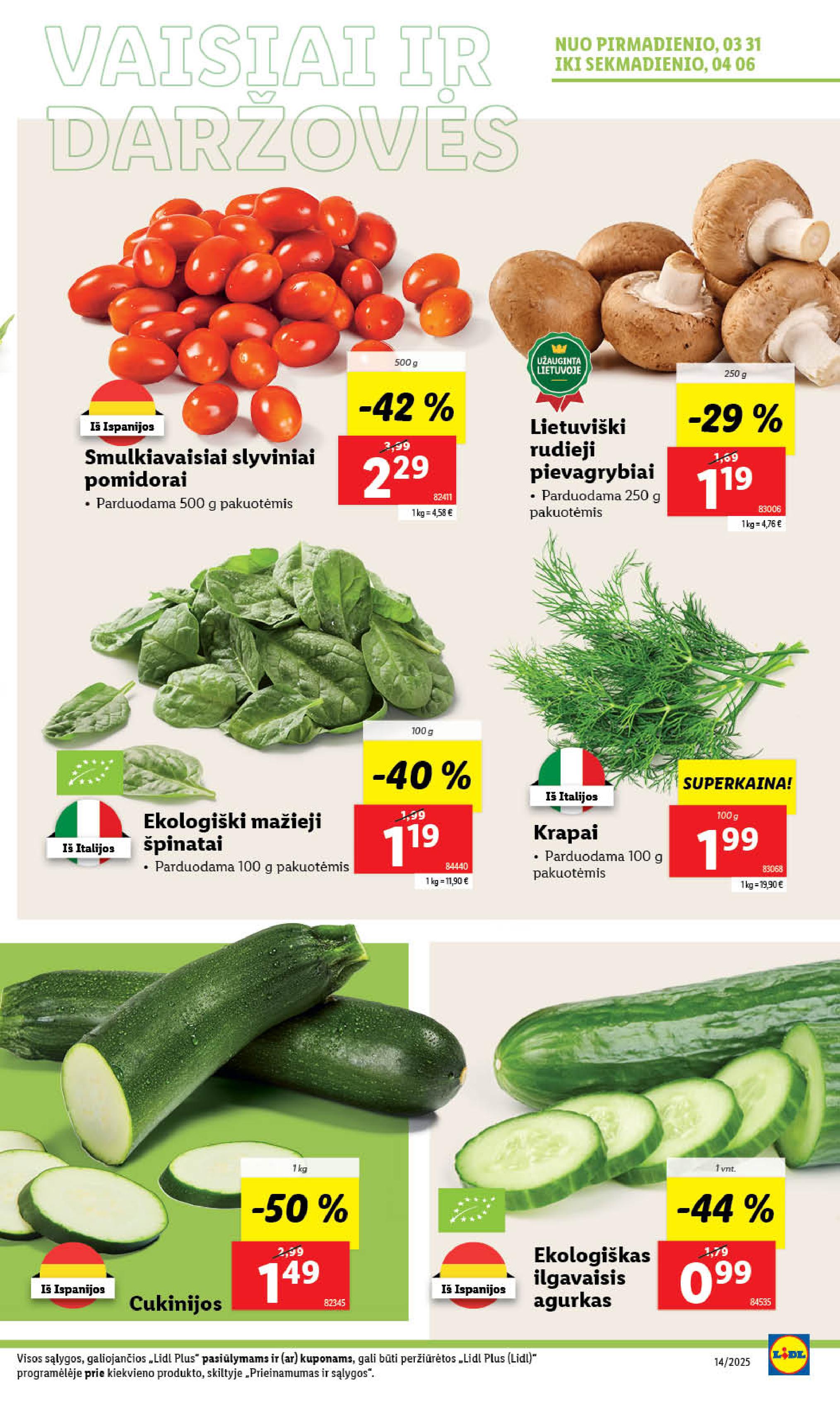 Naujausias LIDL kaininis katalogas 2025.03.31 - 2025.04.06