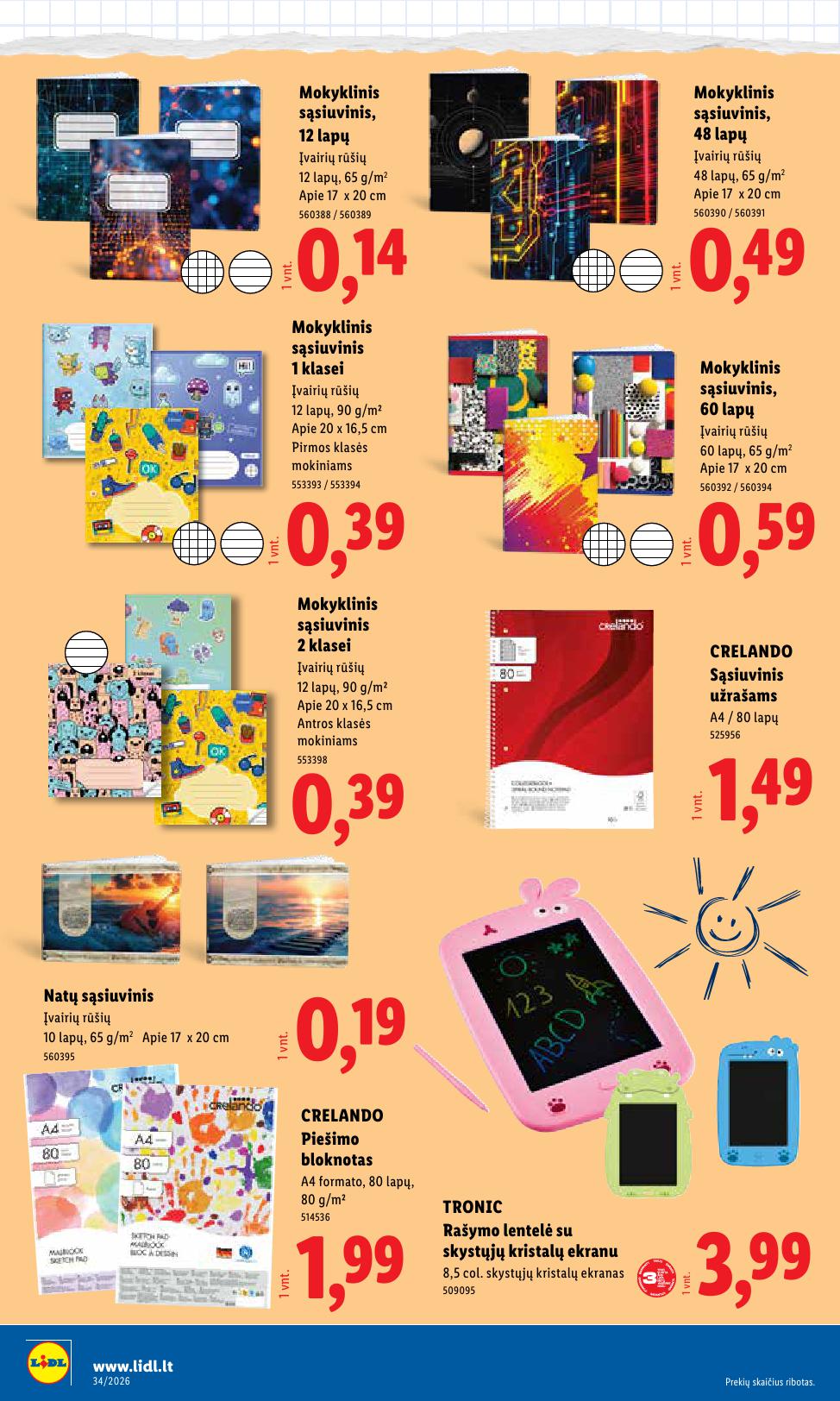 LIDL ne maisto prekių leidinys 2026.08.17 - 2026.08.23