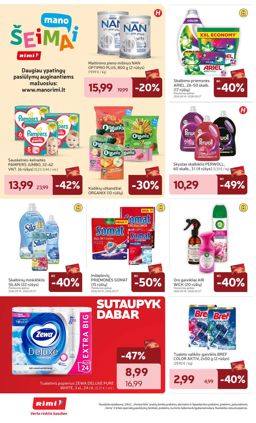 Naujausias RIMI kaininis katalogas 2026.04.14 - 2026.04.20