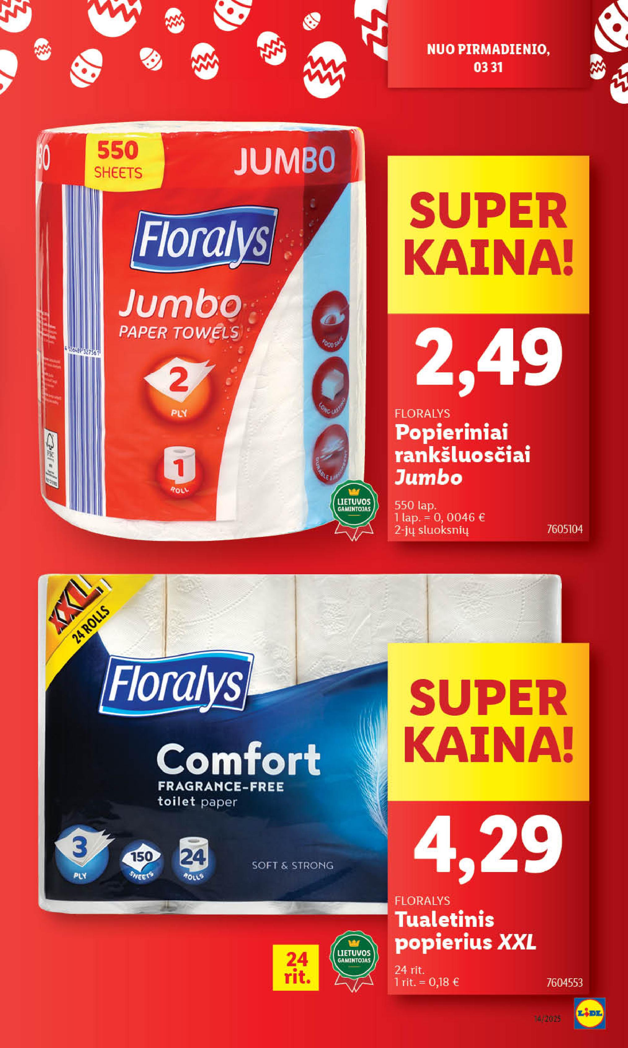 Naujausias LIDL kaininis katalogas 2025.03.31 - 2025.04.06