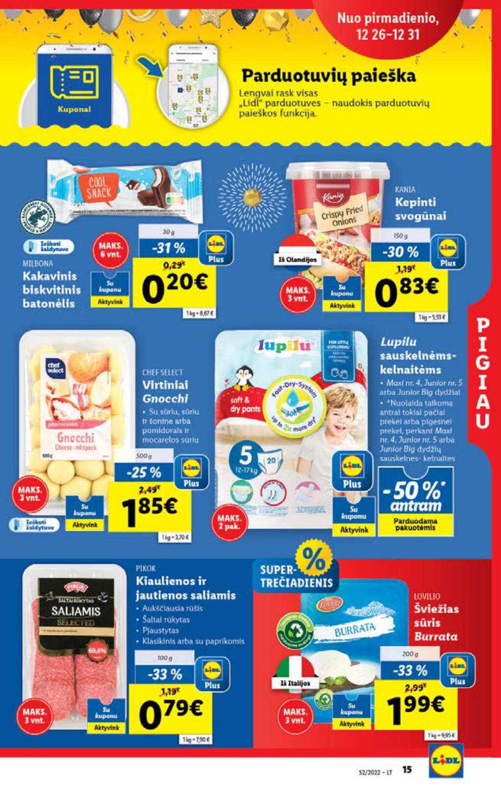 Naujausias LIDL kaininis katalogas 2022.12.26 - 2023.01.01