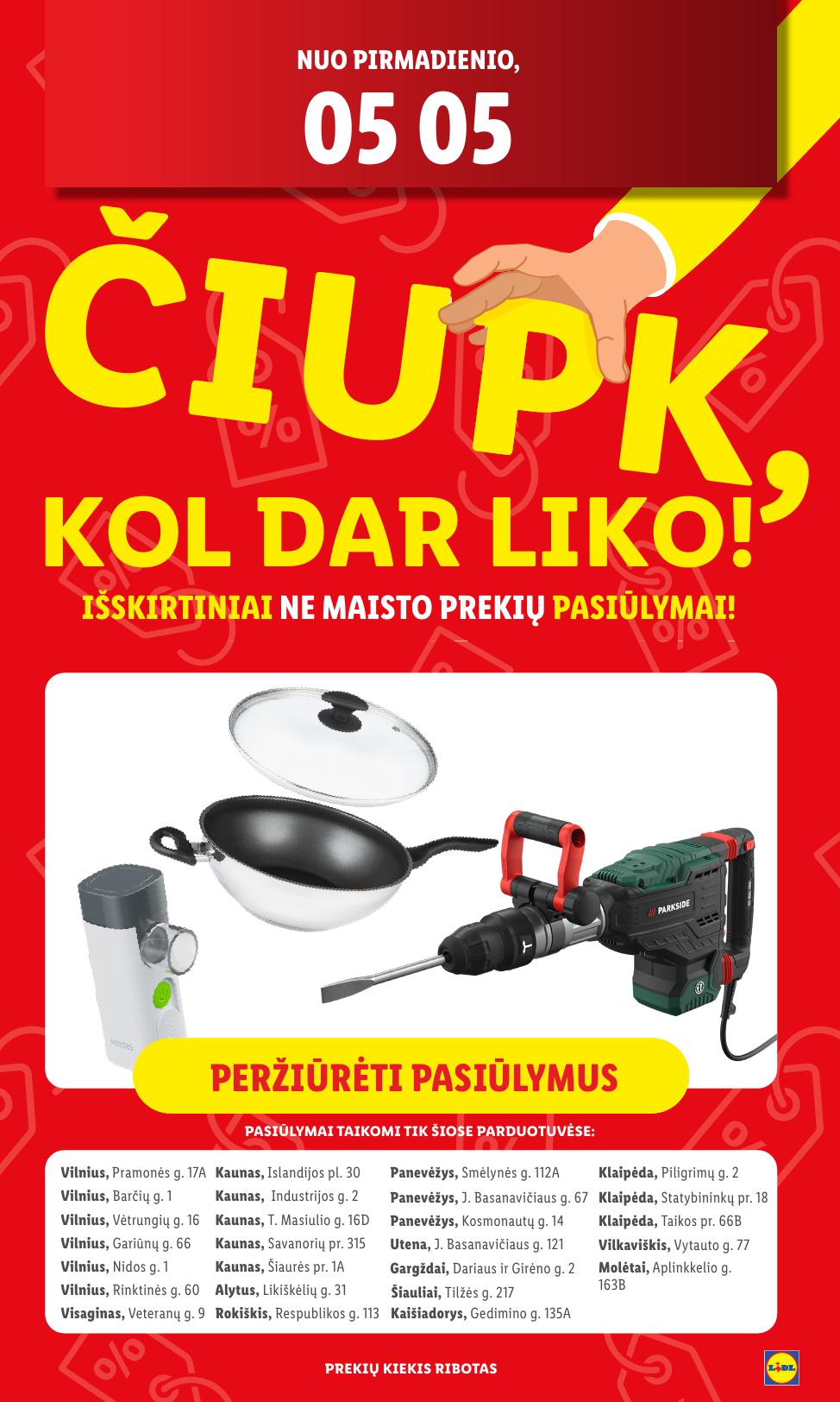 LIDL ne maisto prekių leidinys 2025.05.05 - 2025.05.11