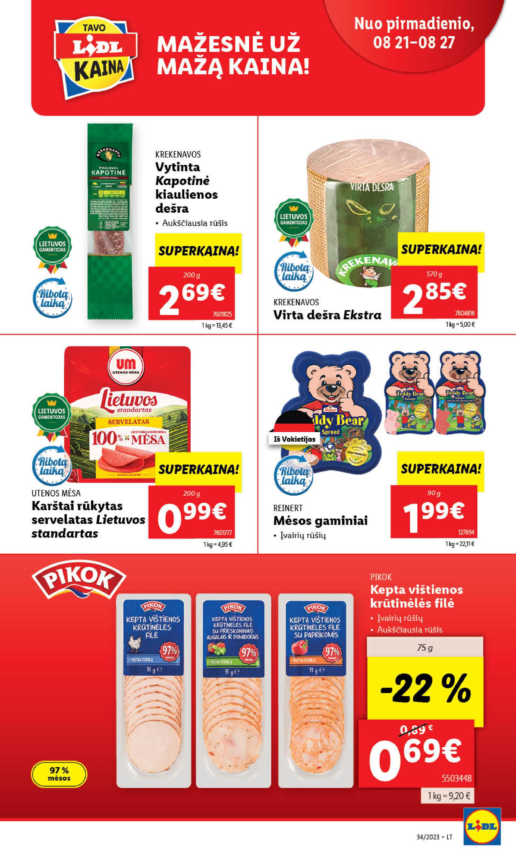 Naujausias LIDL kaininis katalogas 2023.08.21 - 2023.08.27