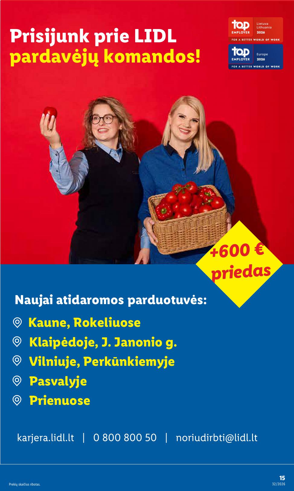 LIDL ne  maisto prekių leidinys 2026.08.03 - 2026.08.09