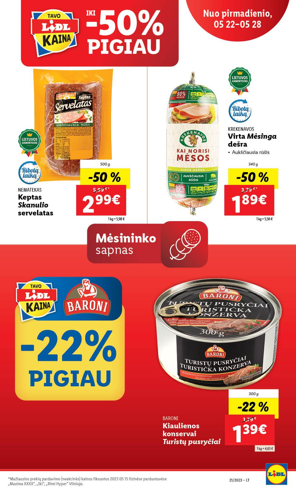 Naujausias LIDL kaininis katalogas 2023.05.22 - 2023.05.28