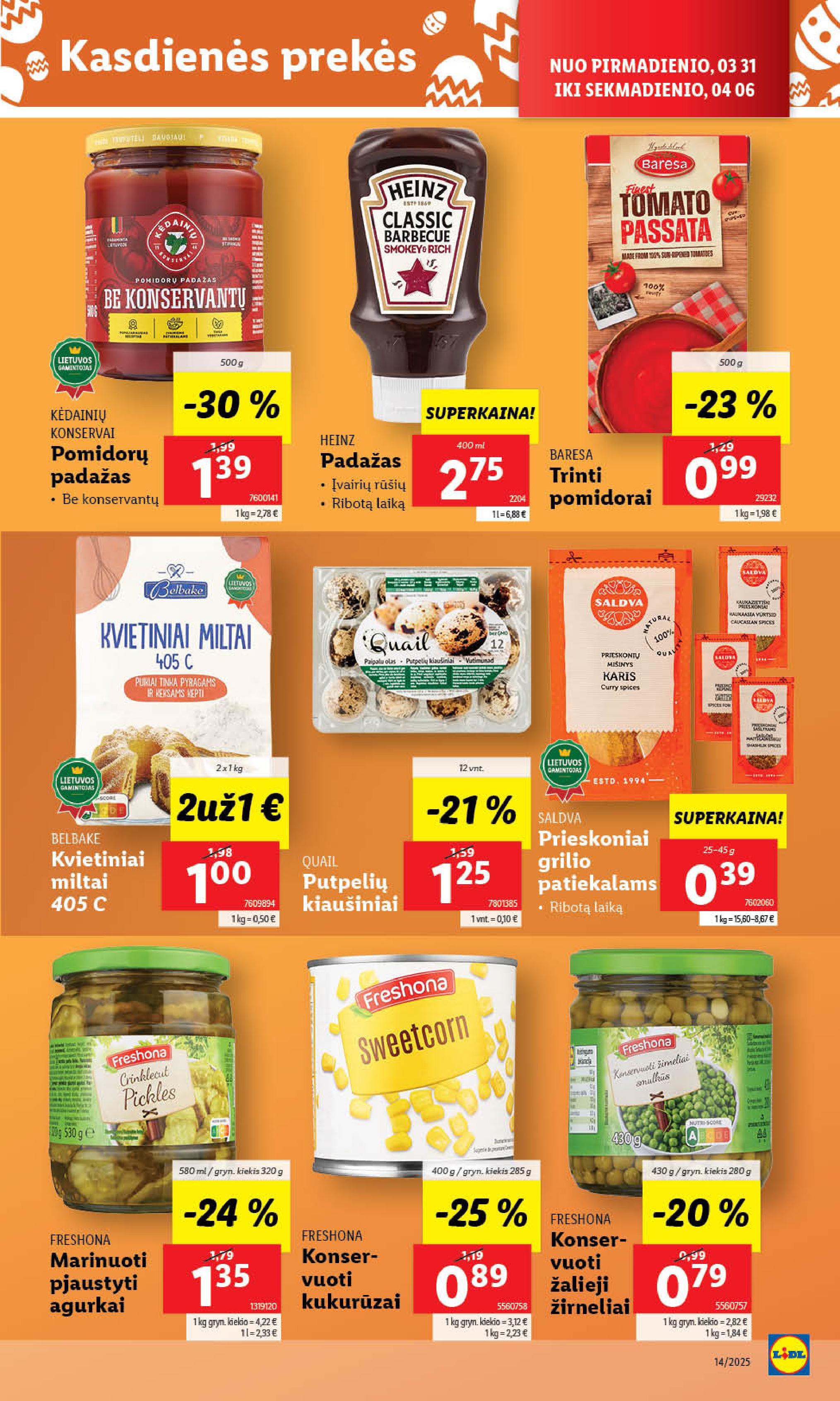 Naujausias LIDL kaininis katalogas 2025.03.31 - 2025.04.06