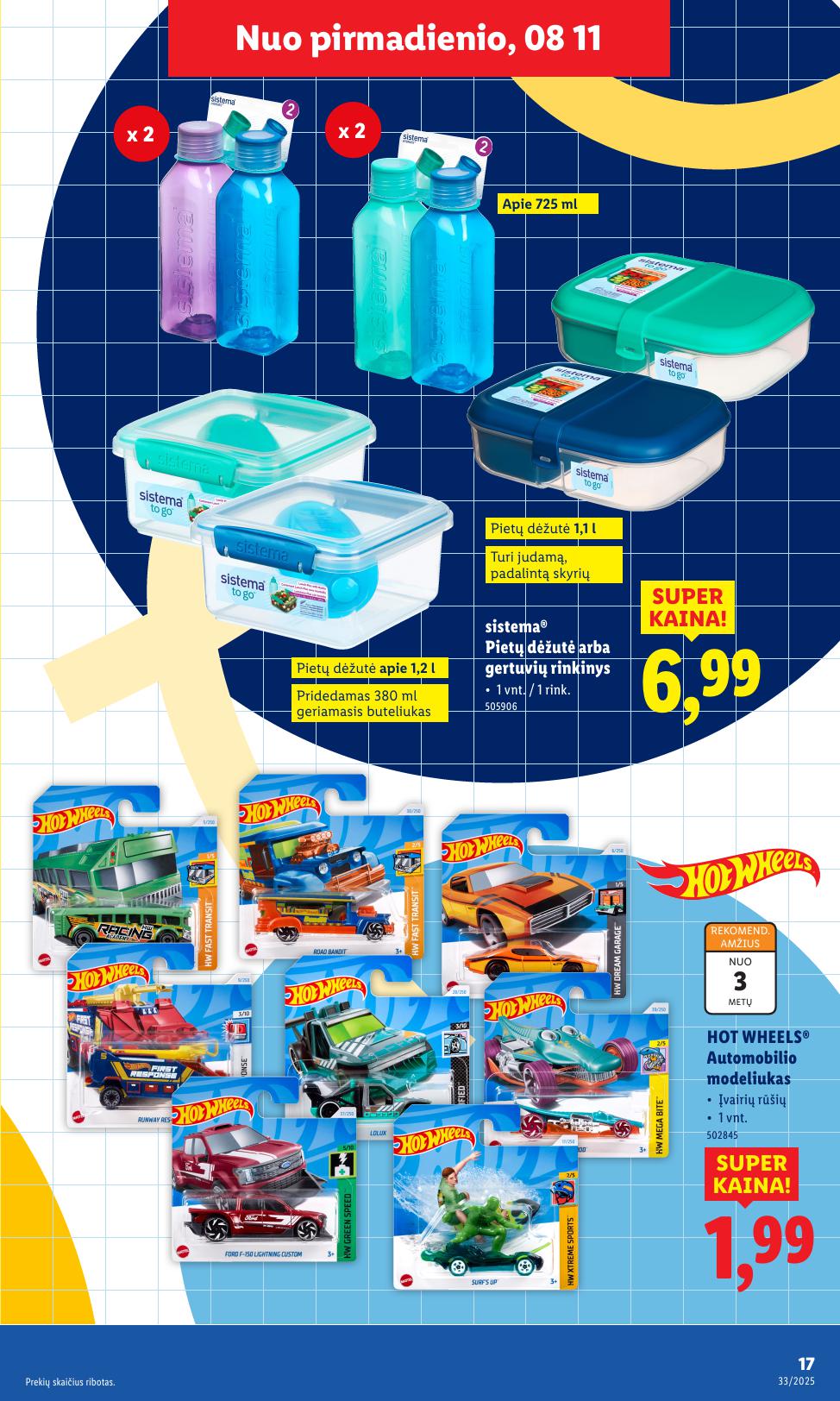 LIDL ne maisto prekių leidinys 2025.08.11 - 2025.08.17