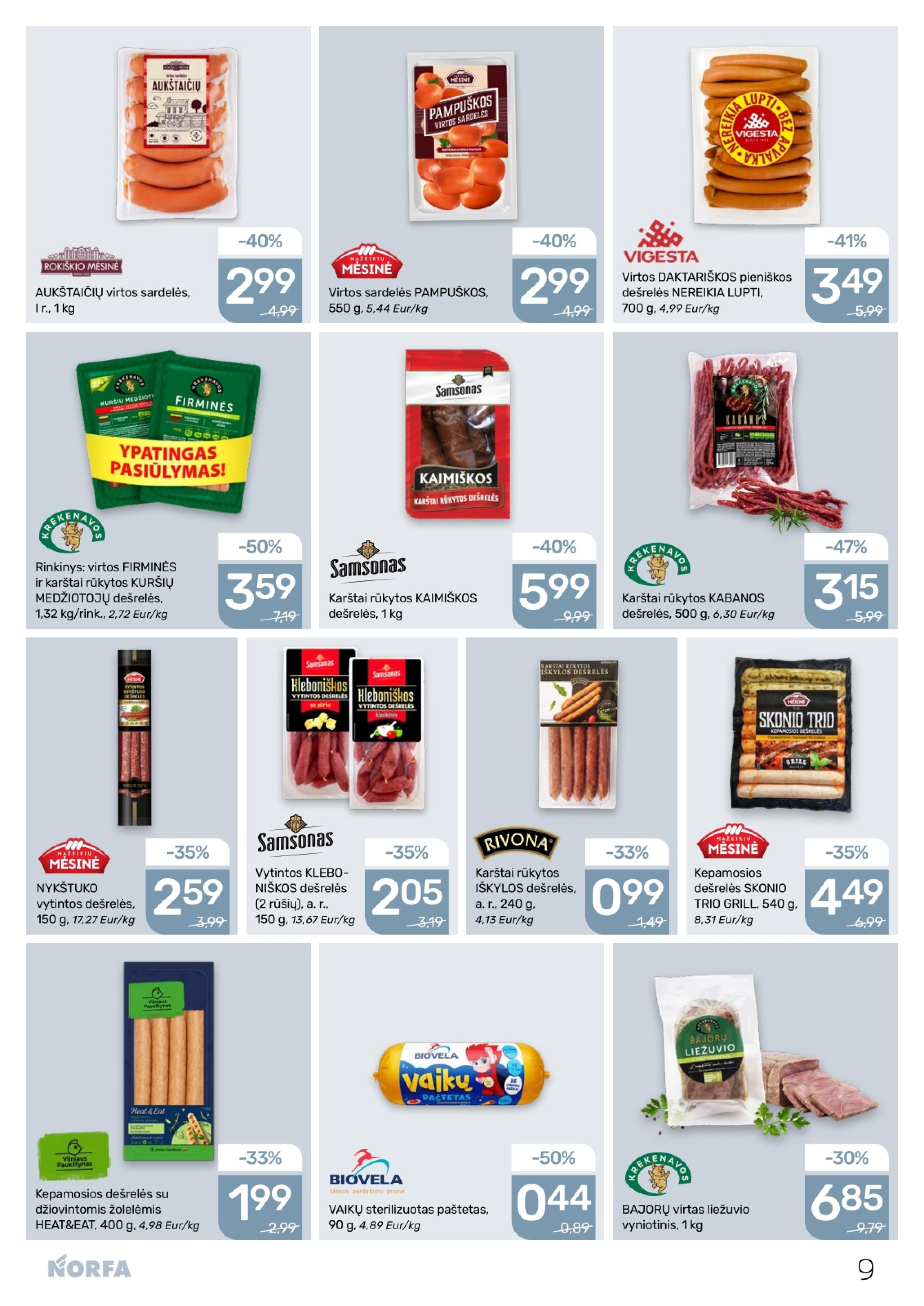 Naujausias NORFA kaininis katalogas 2026.04.30 - 2026.05.13