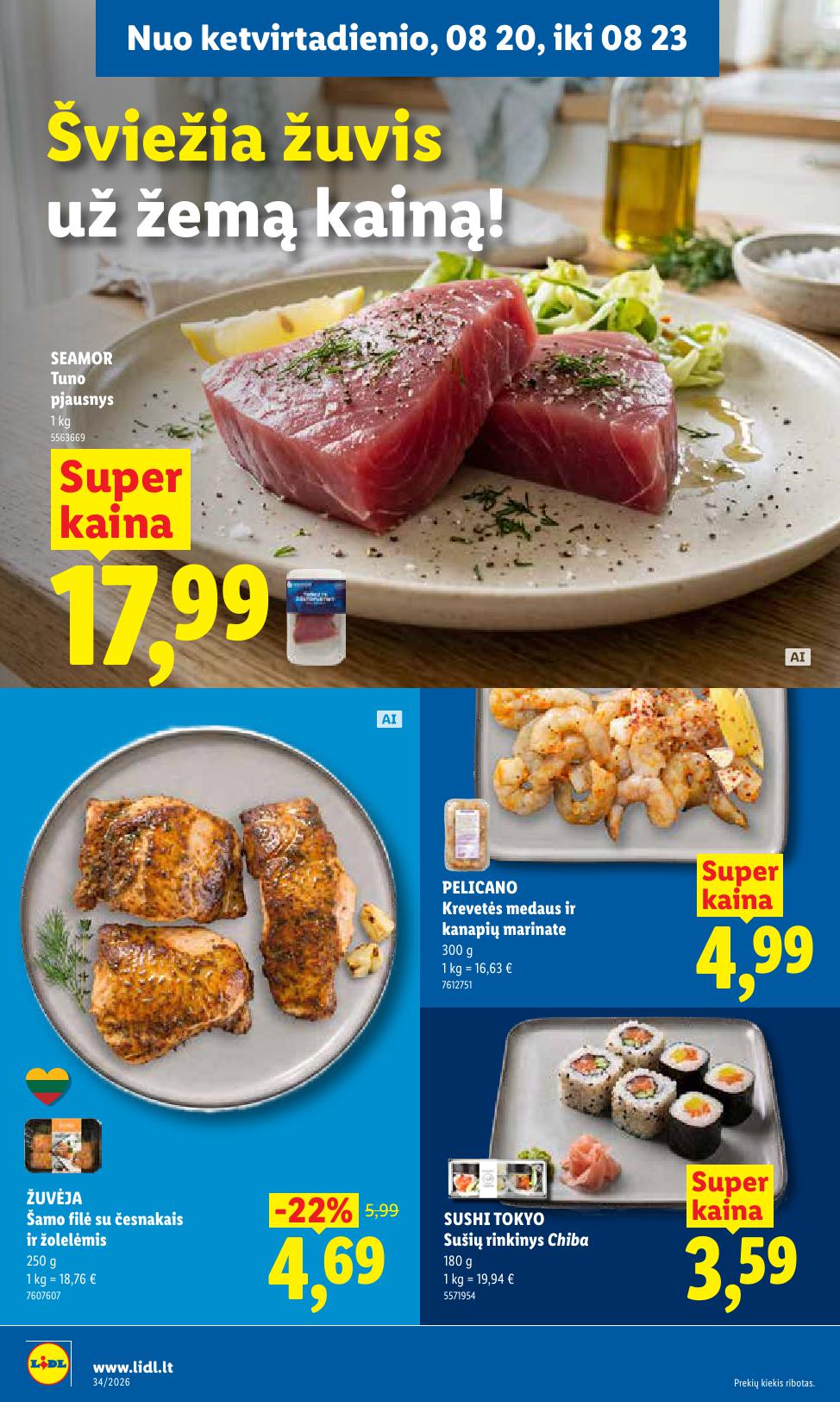 Naujausias LIDL kaininis katalogas 2026.08.17 - 2026.08.23
