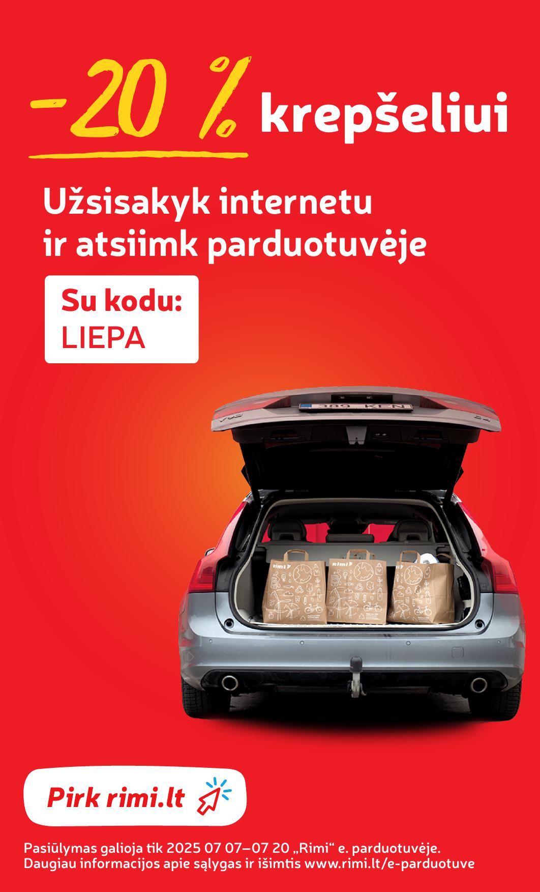 Naujausias RIMI kaininis katalogas 2025.07.15 - 2025.07.21