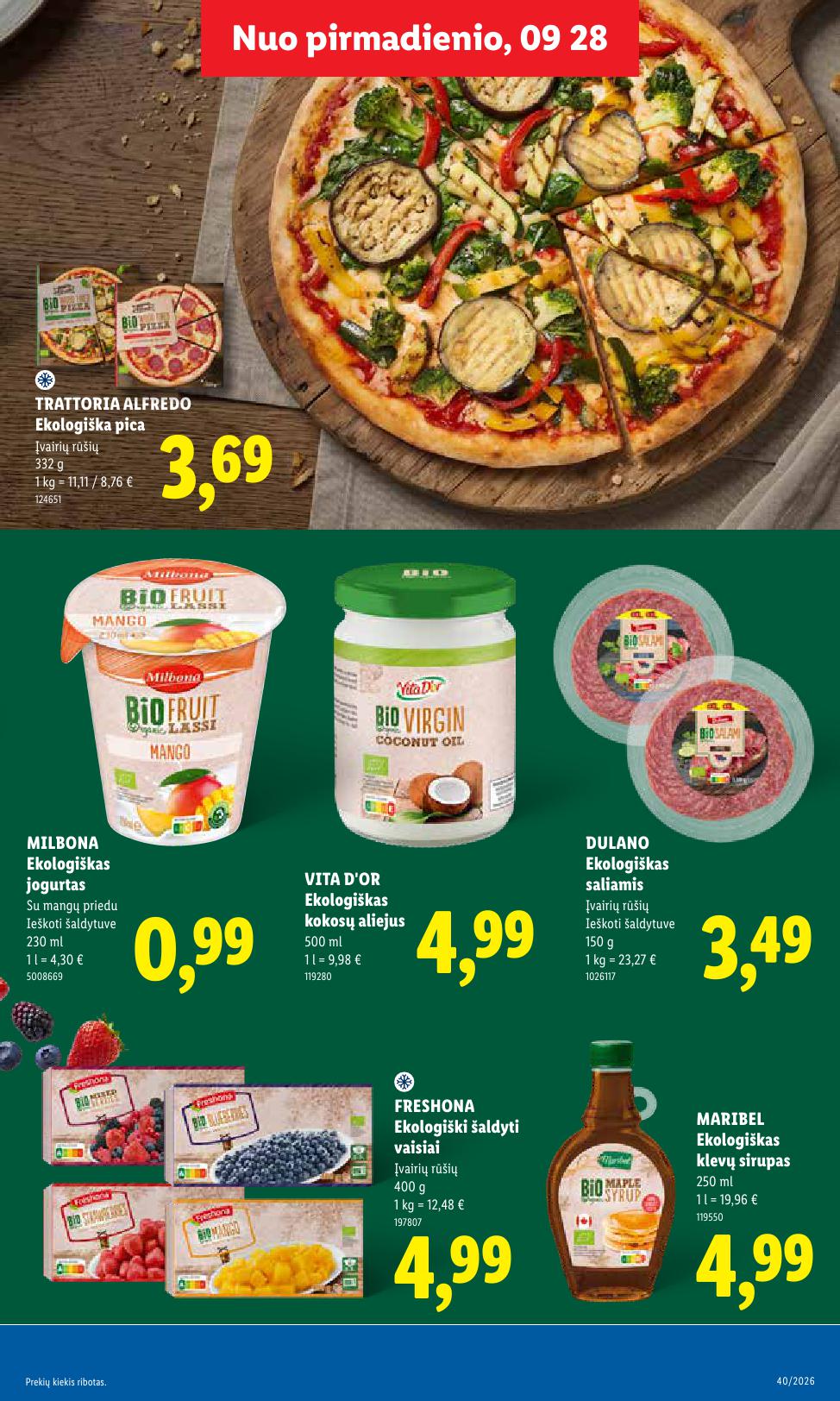 Naujausias LIDL kaininis katalogas 2026.09.28 - 2026.10.04