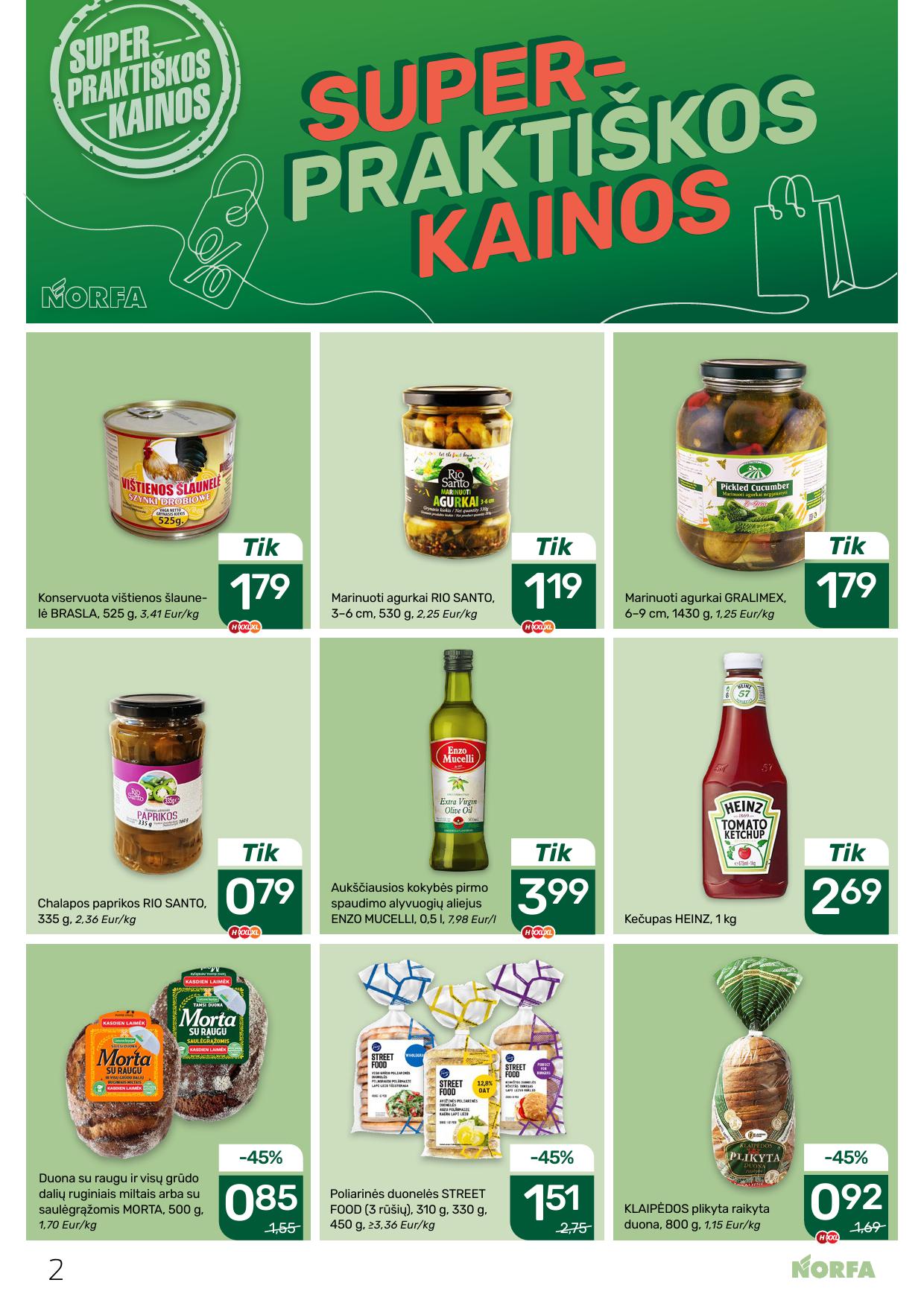 Naujausias NORFA kaininis katalogas 2026.07.09 - 2026.07.22