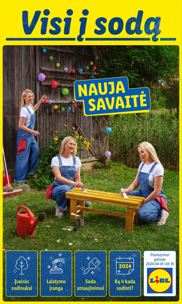 LIDL SODO PREKIŲ KATALOGAS "Visi į sodą"