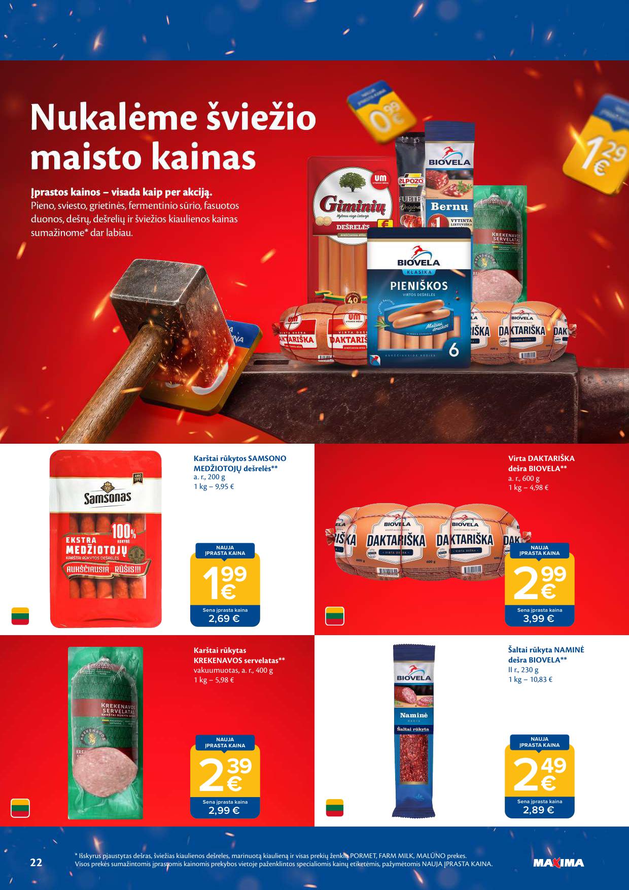 Naujausias MAXIMA kaininis katalogas 2026.08.11 - 2026.08.17