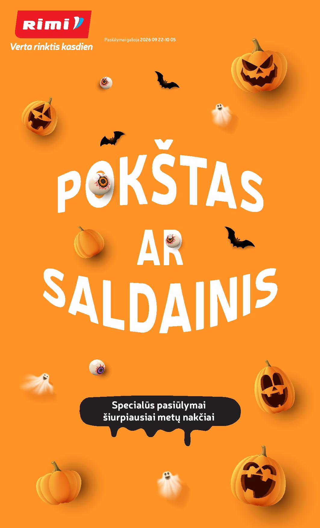 RIMI Hellovyno asortimento katalogas "Pokštas ar saldainis" 2026.09.22 - 2025.10.05