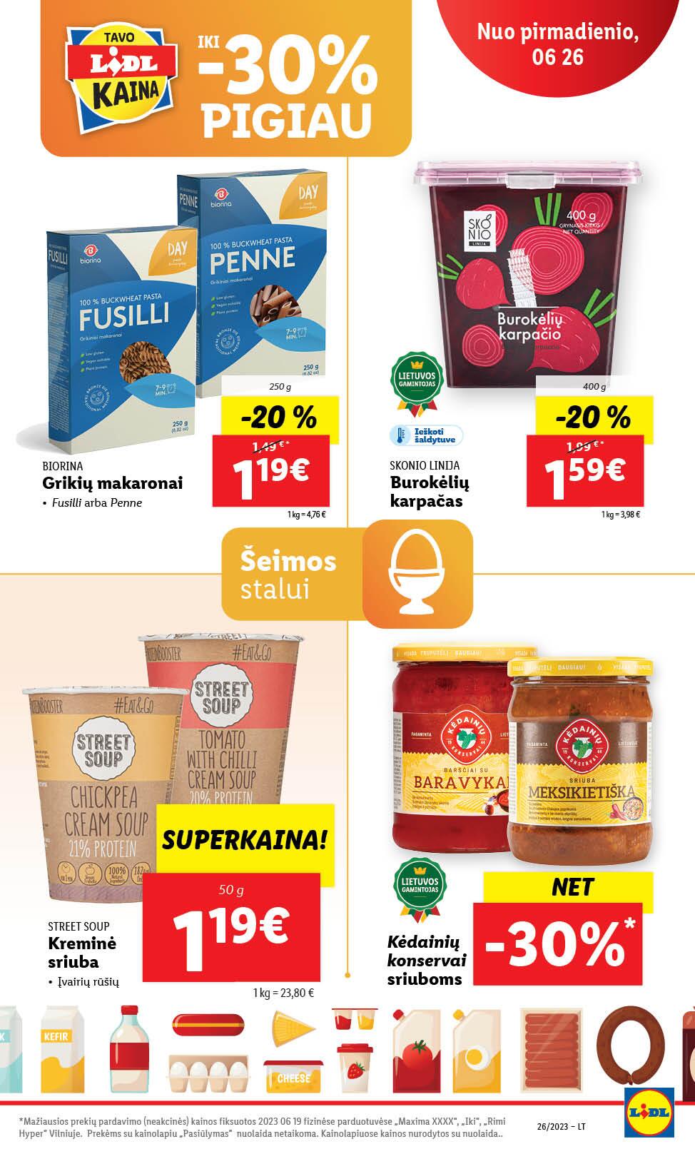 Naujausias LIDL kaininis katalogas 2023.06.26 - 2023.07.02