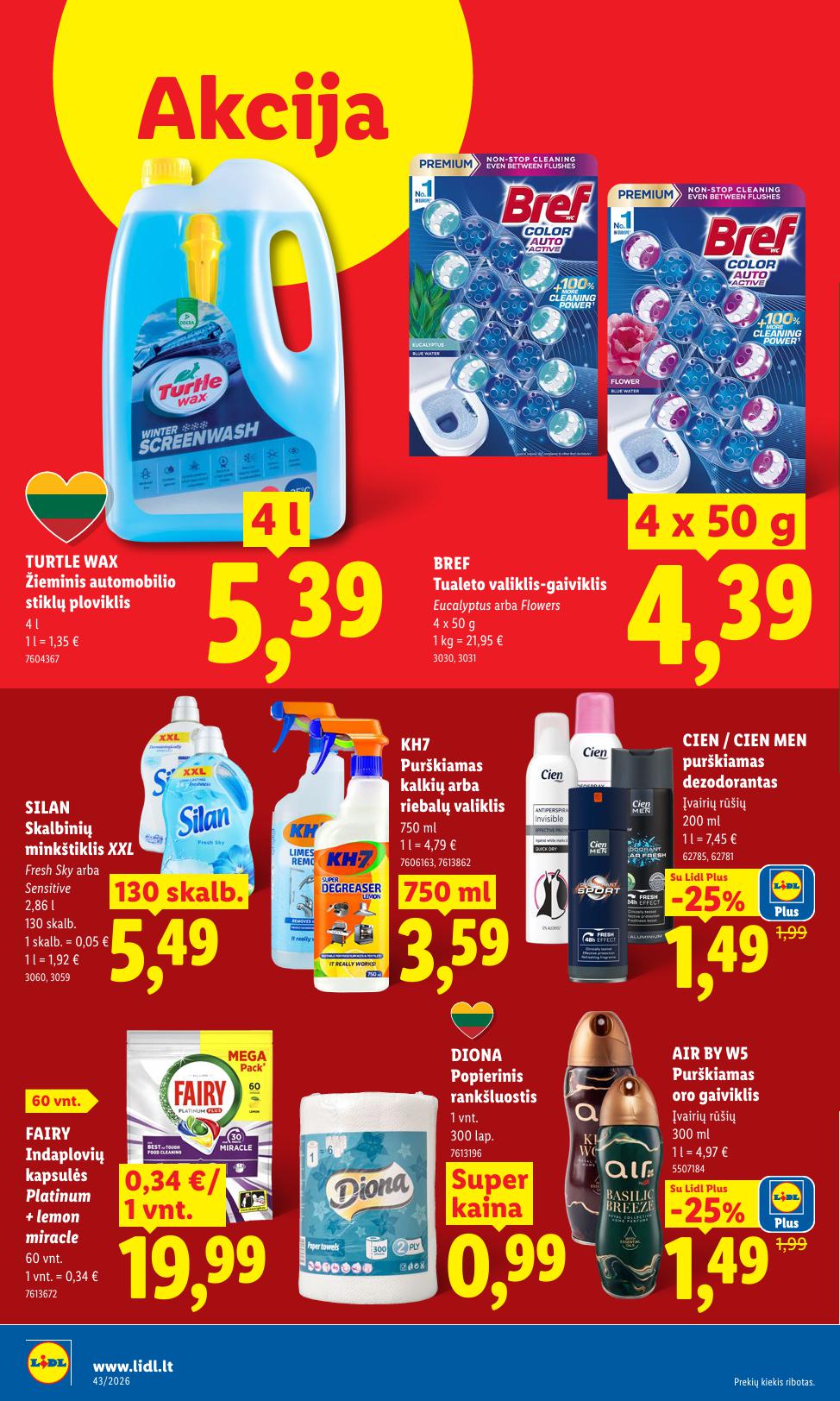 LIDL akcijų ir nuolaidų leidinys 2026.10.19 - 2026.10.25