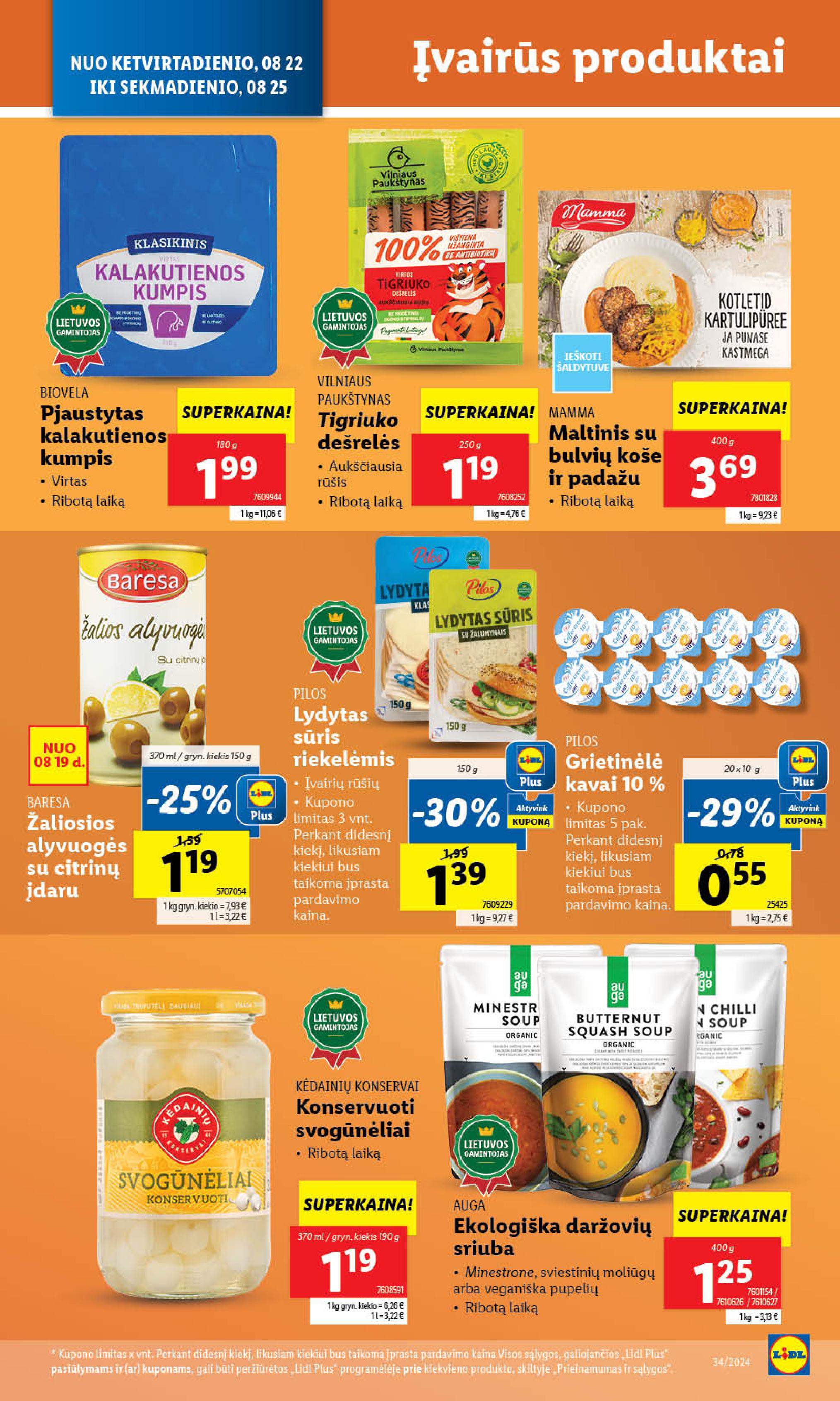 Naujausias LIDL kaininis katalogas 2024.08.19 - 2024.08.25