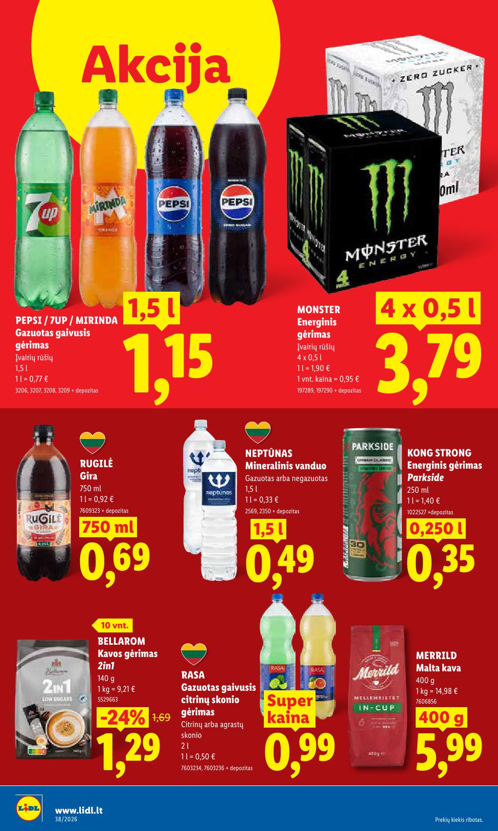 Naujausias LIDL kaininis katalogas 2026.09.14 - 2026.09.20
