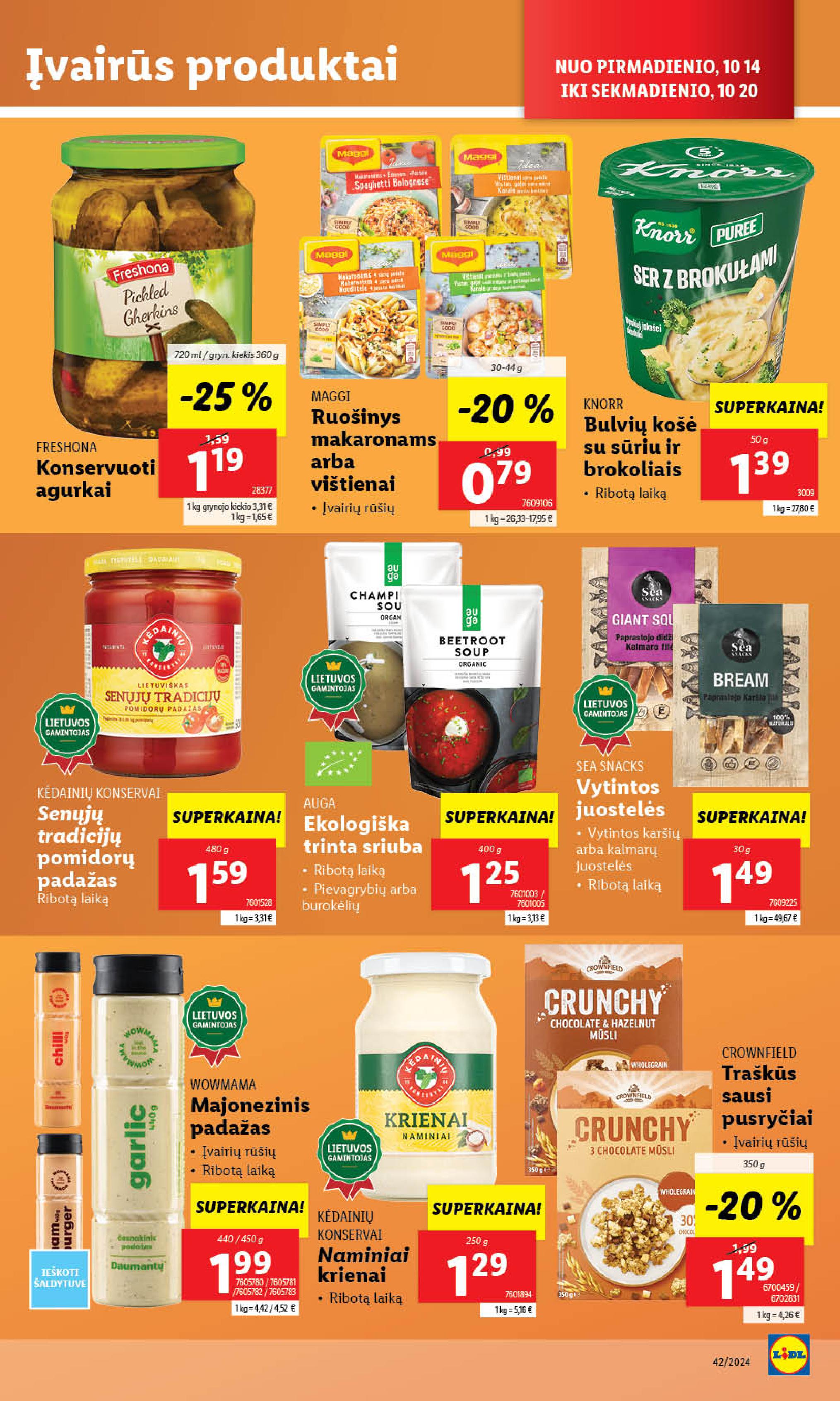 Naujausias LIDL kaininis katalogas 2024.10.14 - 2024.10.20