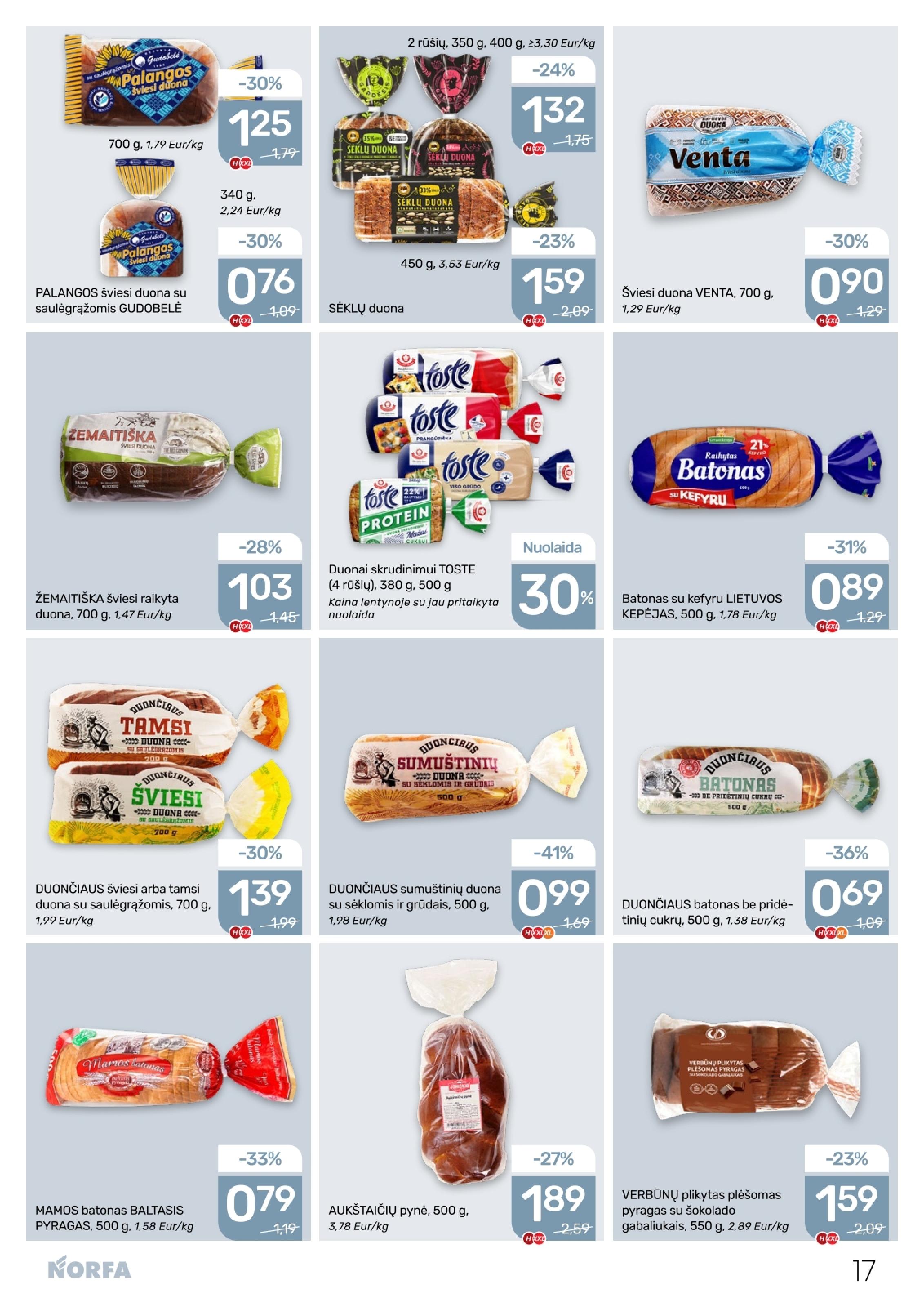 Naujausias NORFA kaininis katalogas 2026.03.19 - 2026.04.01