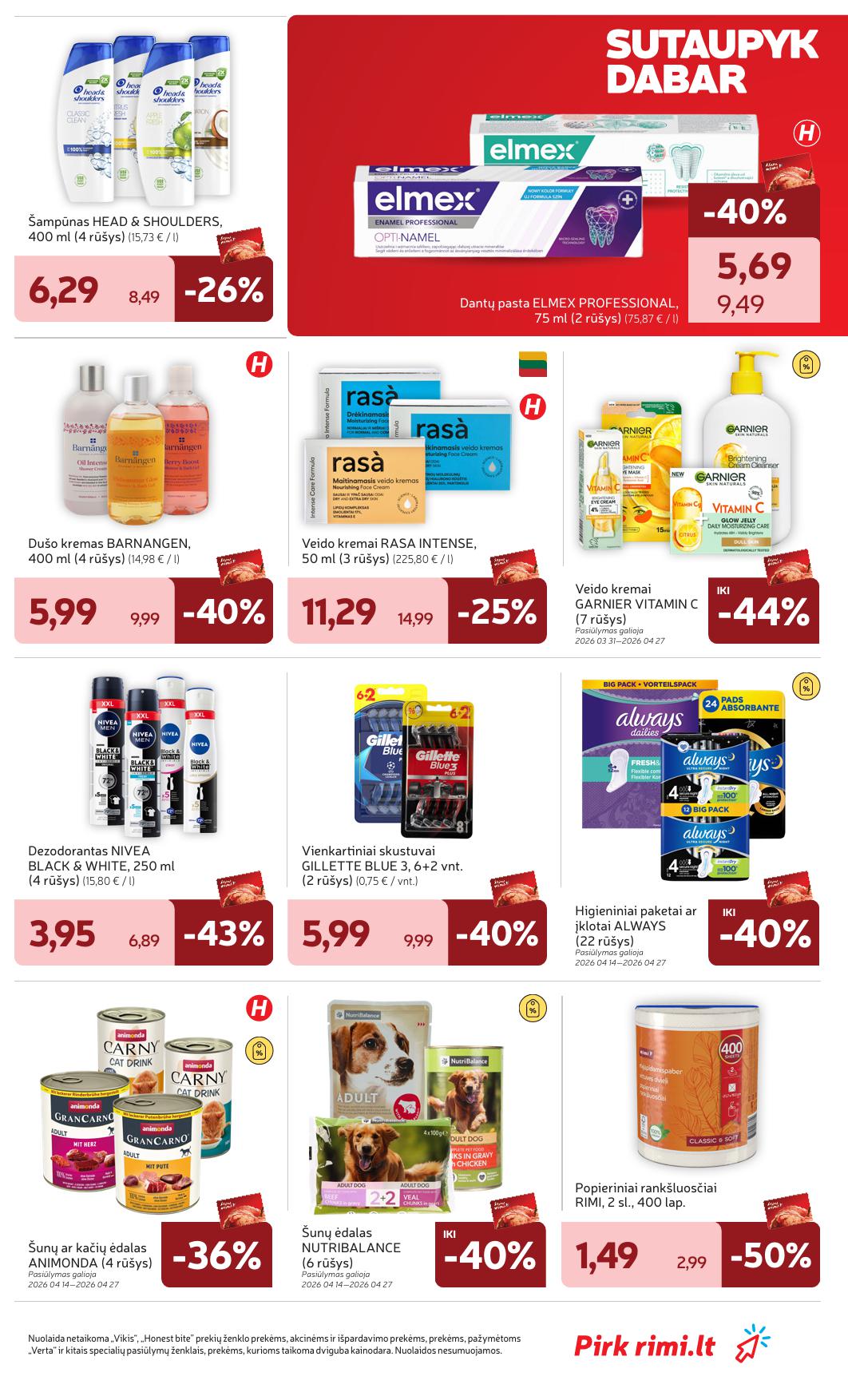 Naujausias RIMI kaininis katalogas 2026.04.14 - 2026.04.20