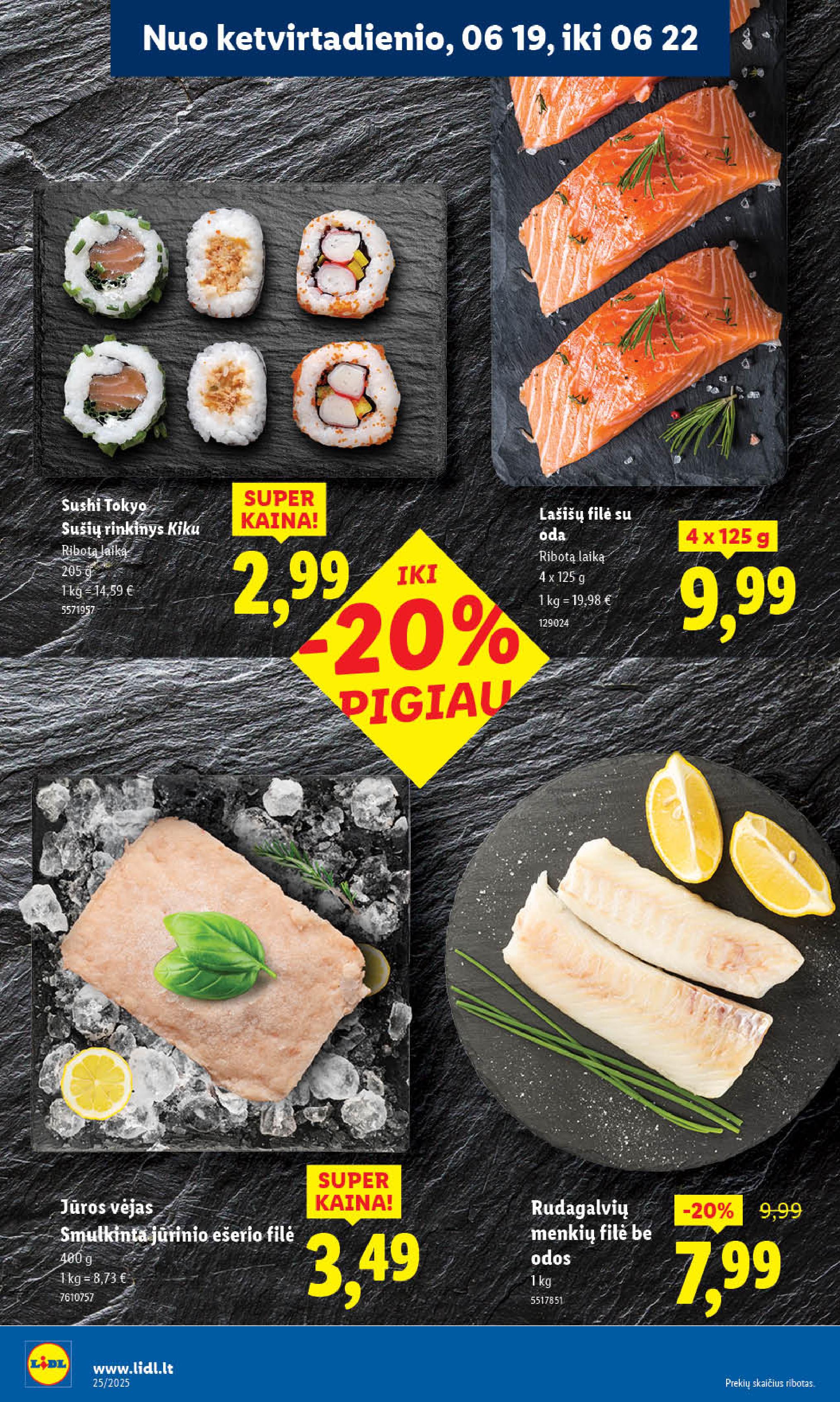 LIDL akcijų ir nuolaidų leidinys 2025.06.16 - 2025.06.22
