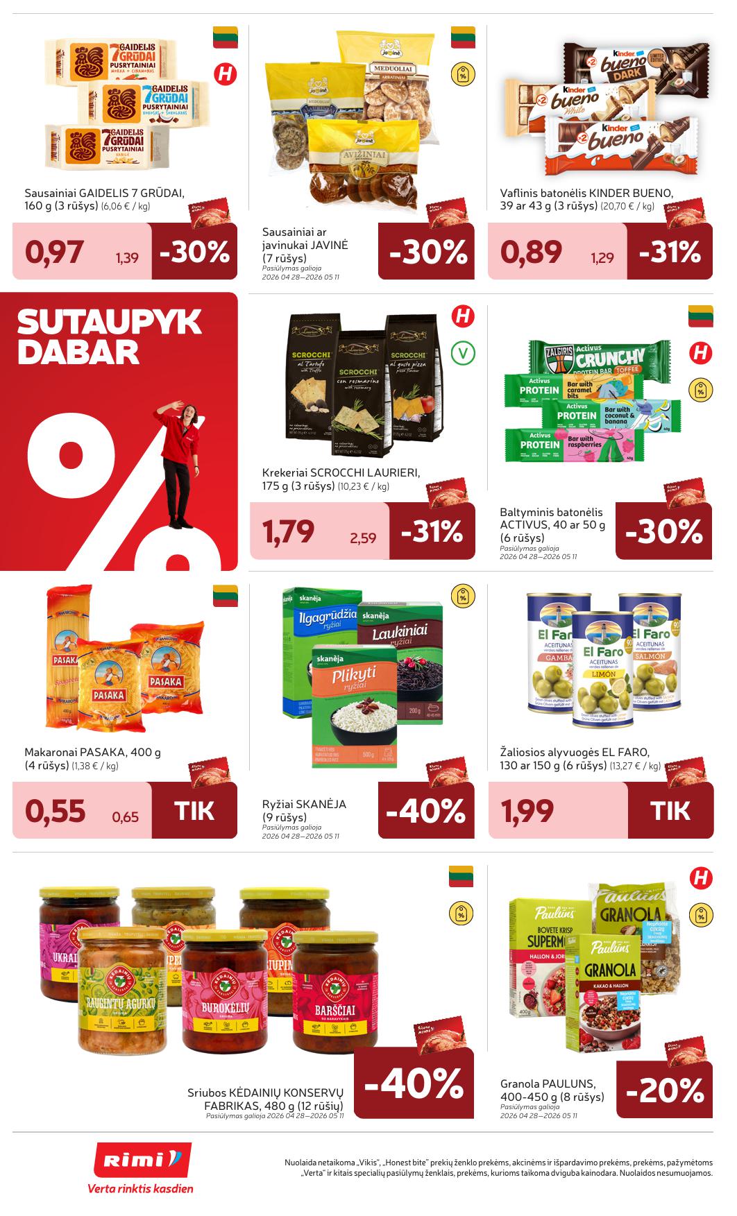 Naujausias RIMI kaininis katalogas 2026.04.28 - 2026.05.04