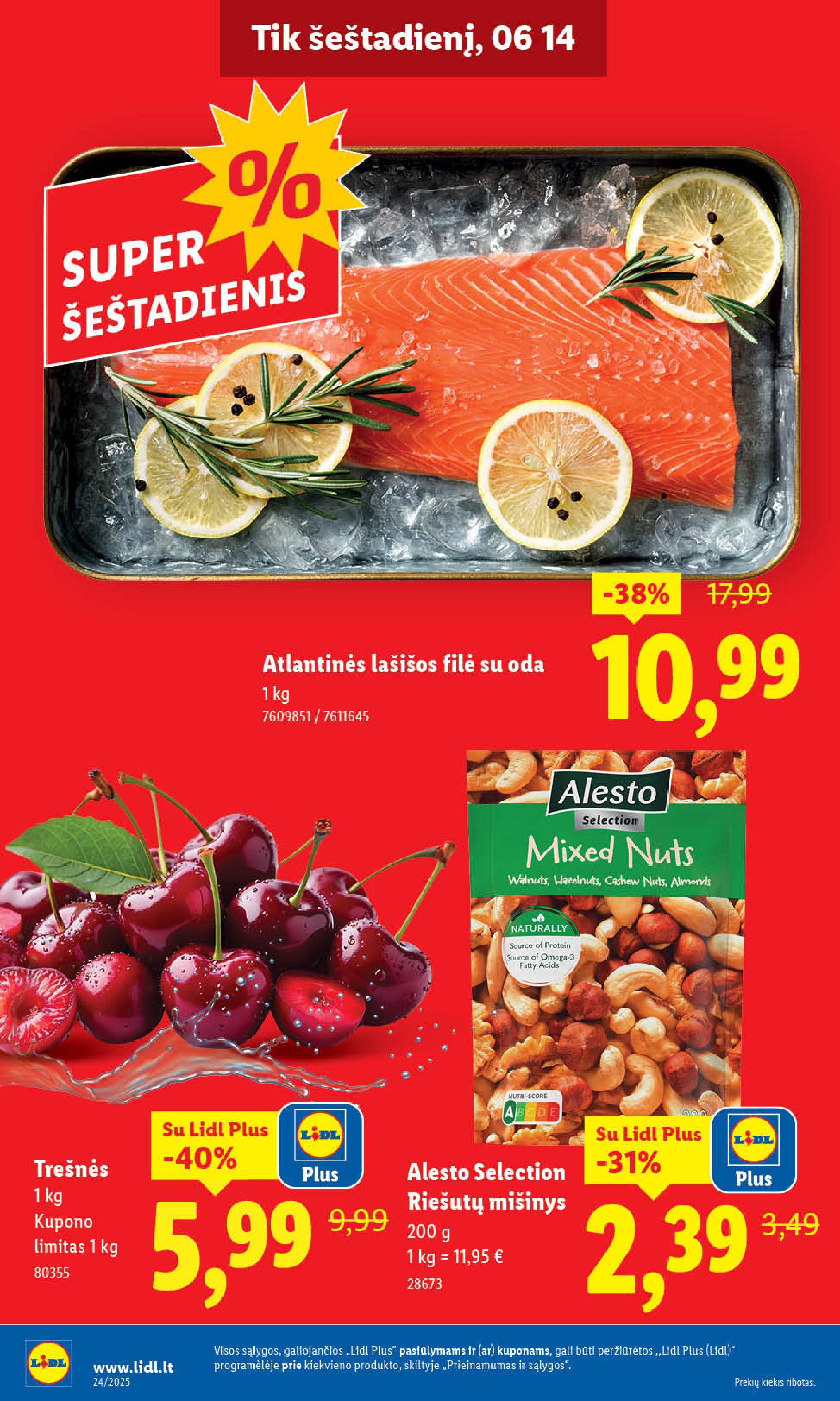 LIDL maisto prekių leidinukas nuo ketvirtadienio 2025.06.12 iki 2025.06.15