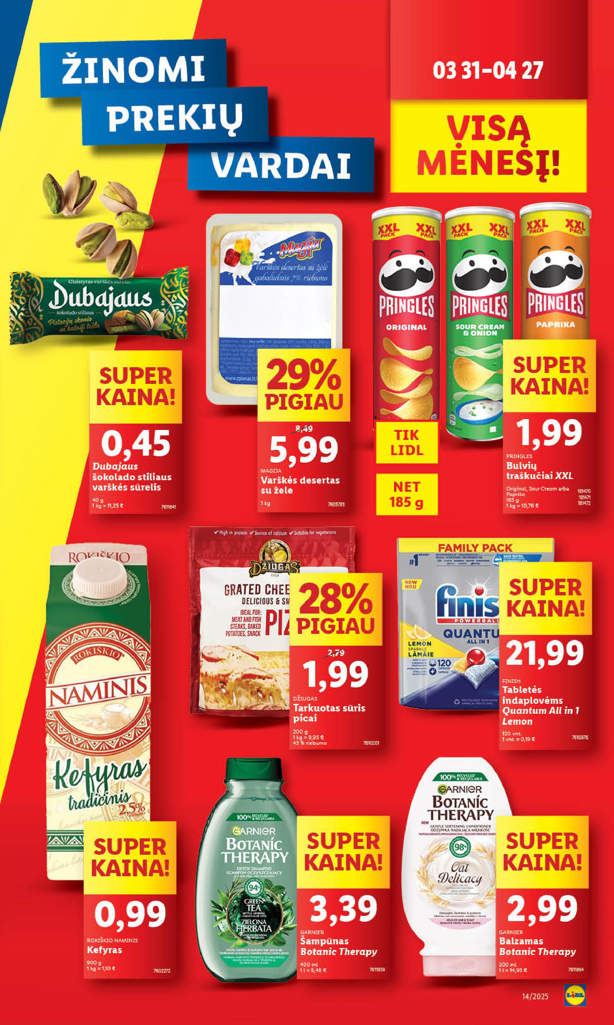 Naujausias LIDL kaininis katalogas 2025.03.31 - 2025.04.06