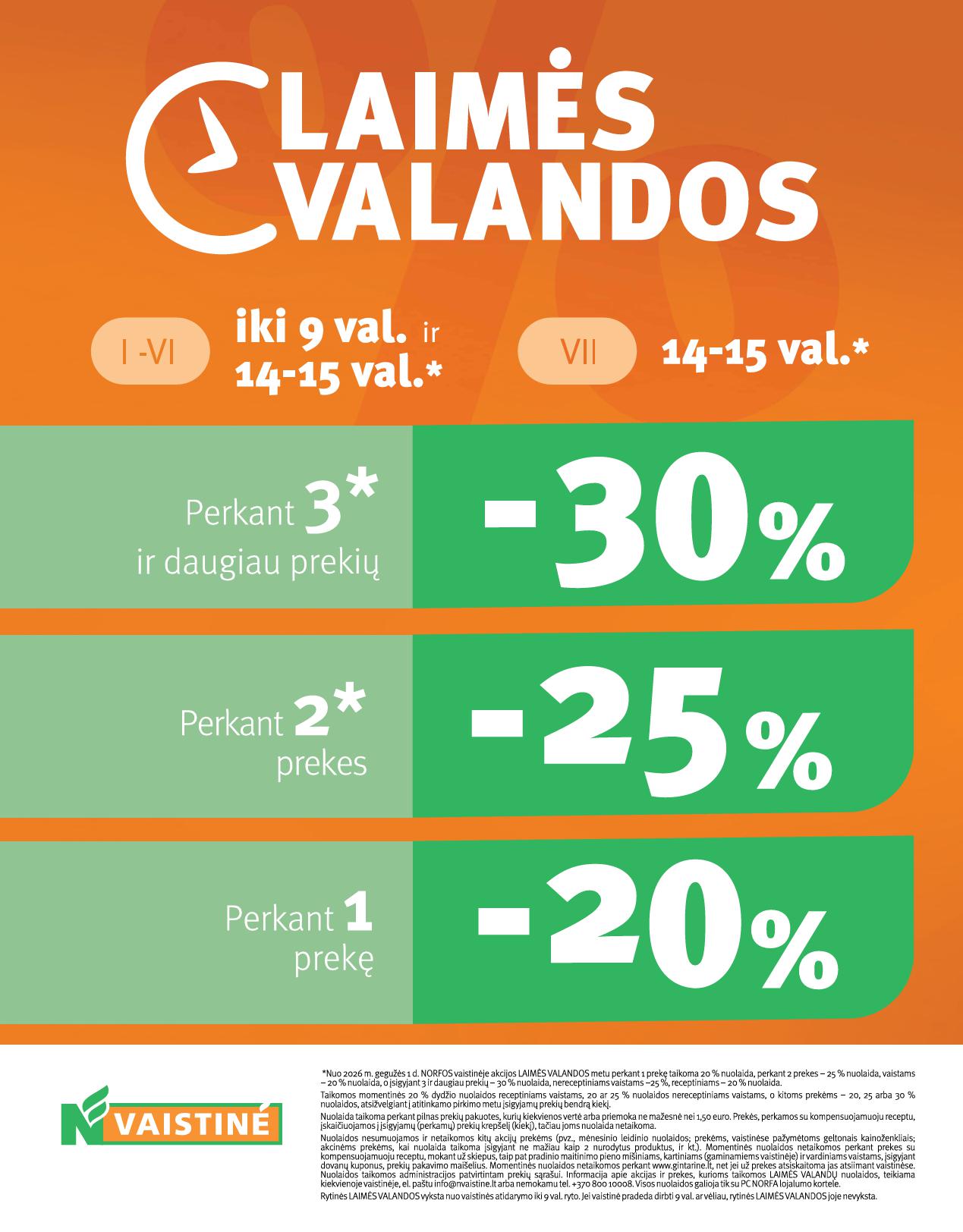NORFOS vaistinės akcijų ir nuolaidų leidinys 2026.09.01 - 2026.09.30