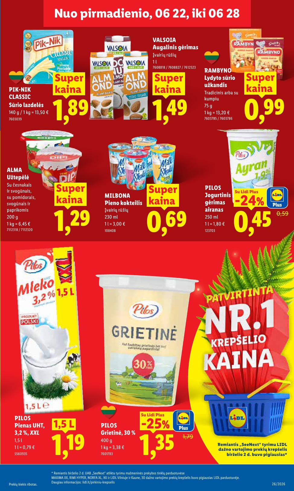 LIDL akcijų ir nuolaidų leidinys 2026.06.22 - 2026.06.28