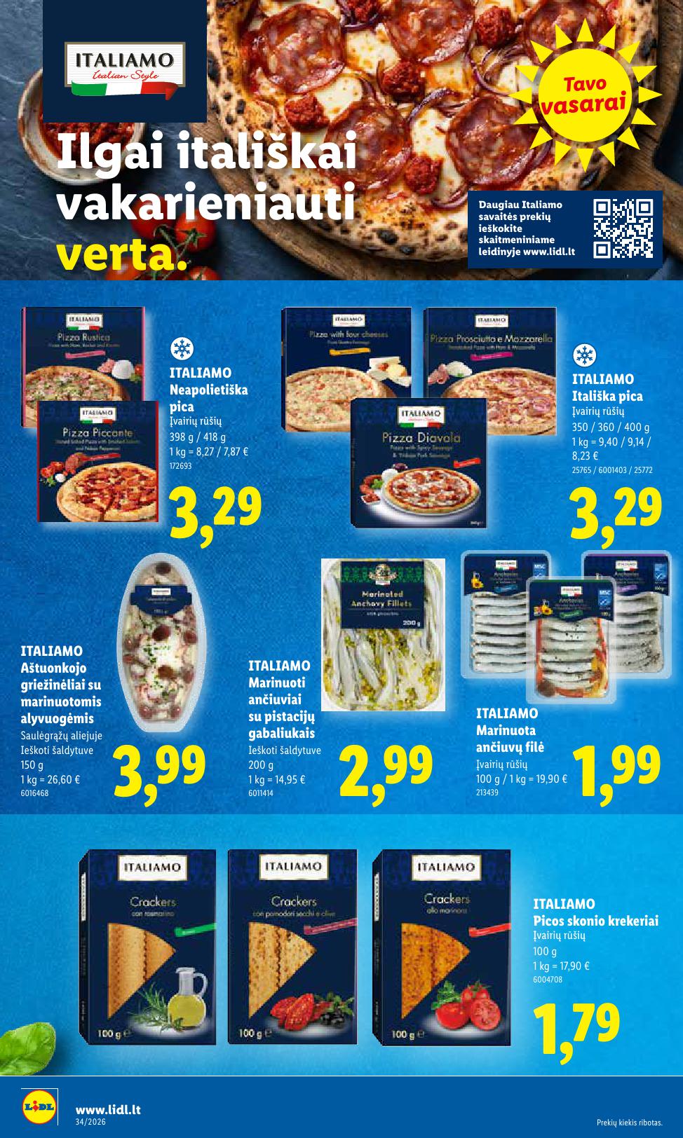 Naujausias LIDL kaininis katalogas 2026.08.17 - 2026.08.23