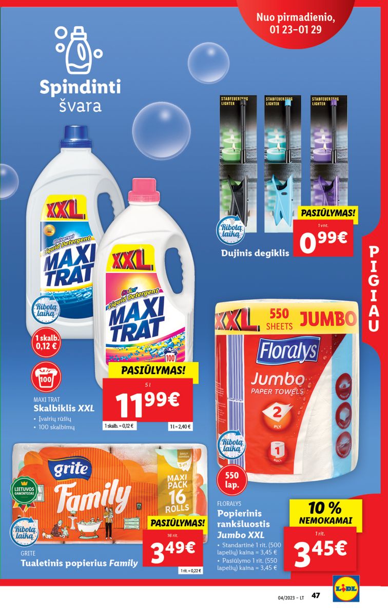 Naujausias LIDL kaininis katalogas 2023.01.23 - 2023.01.29