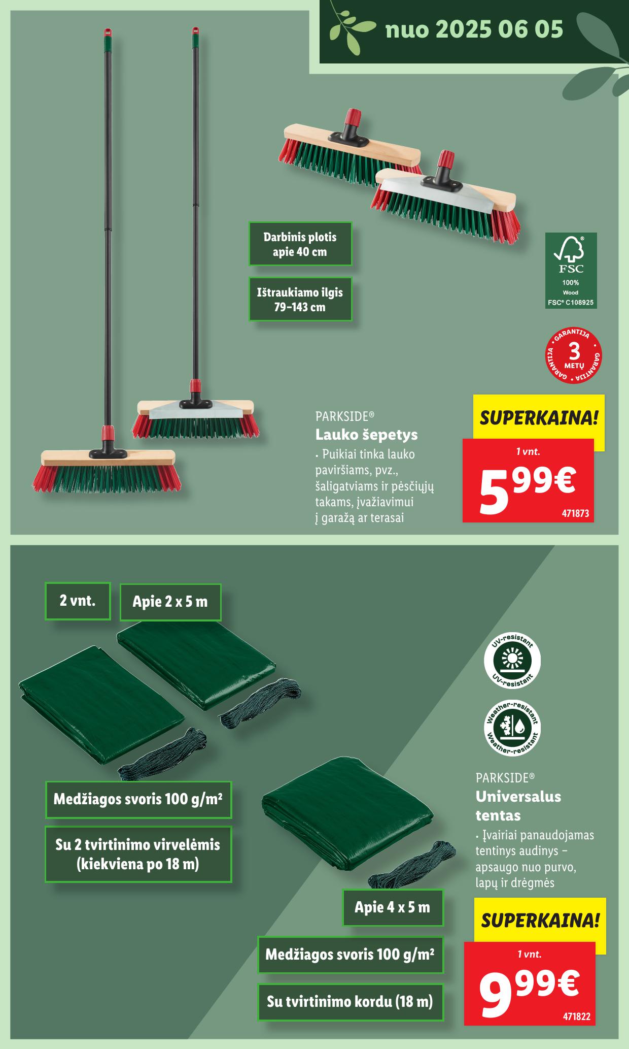 LIDL katalogas "Švenčiame sodą" galioja nuo 2025.05.12