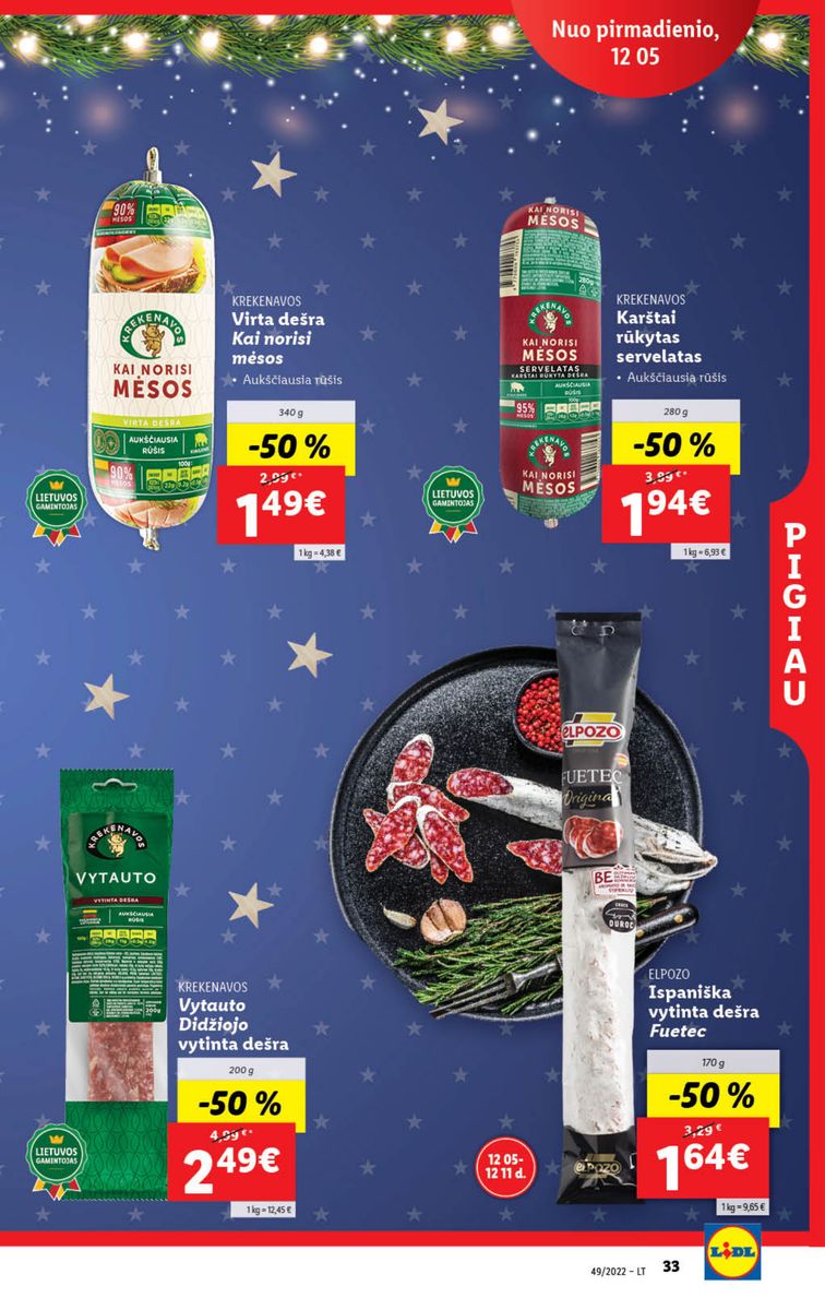 Naujausias LIDL kaininis katalogas 2022.12.05 - 2022.12.11