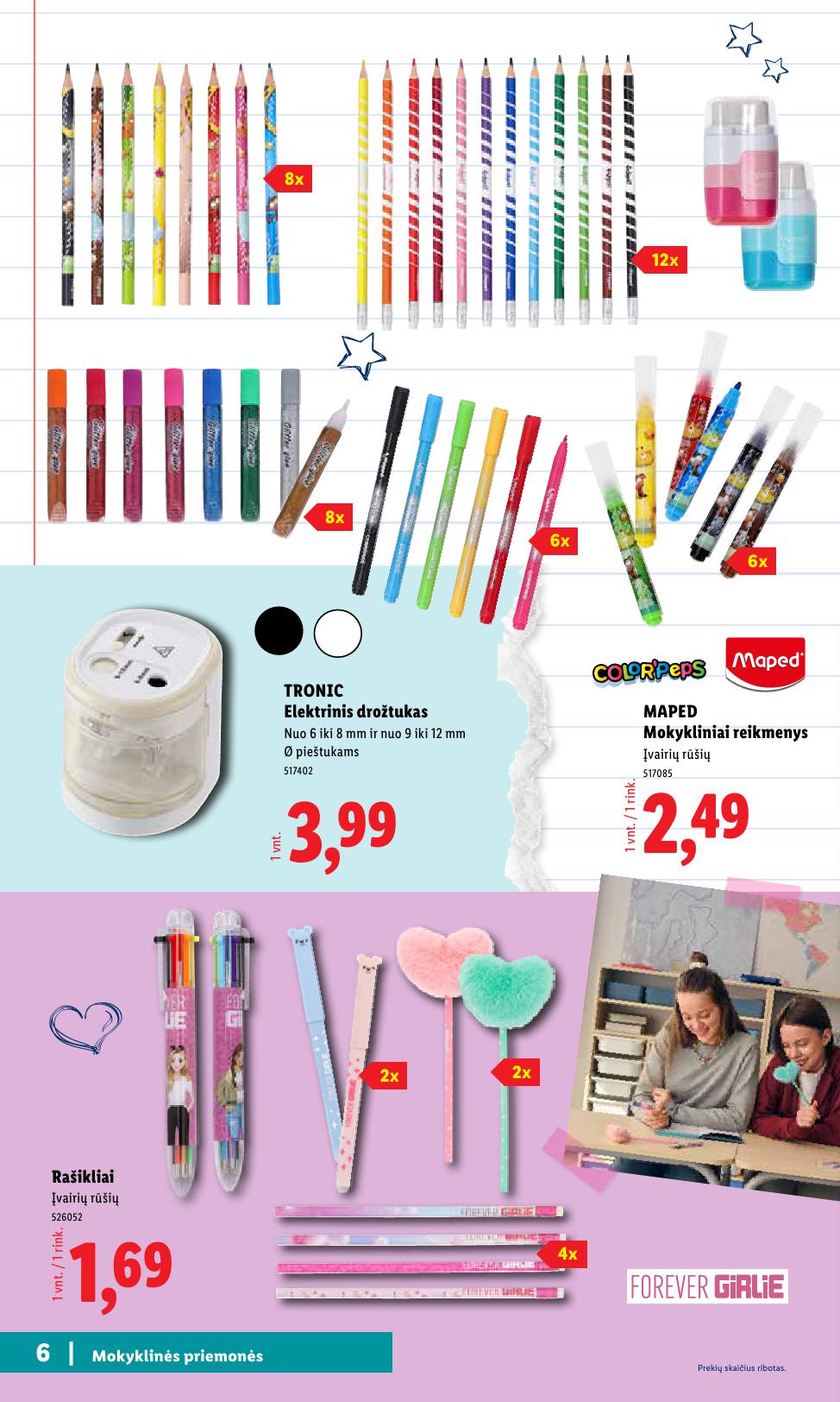 LIDL mokyklinių prekių katalogas "Atgal į mokyklą"