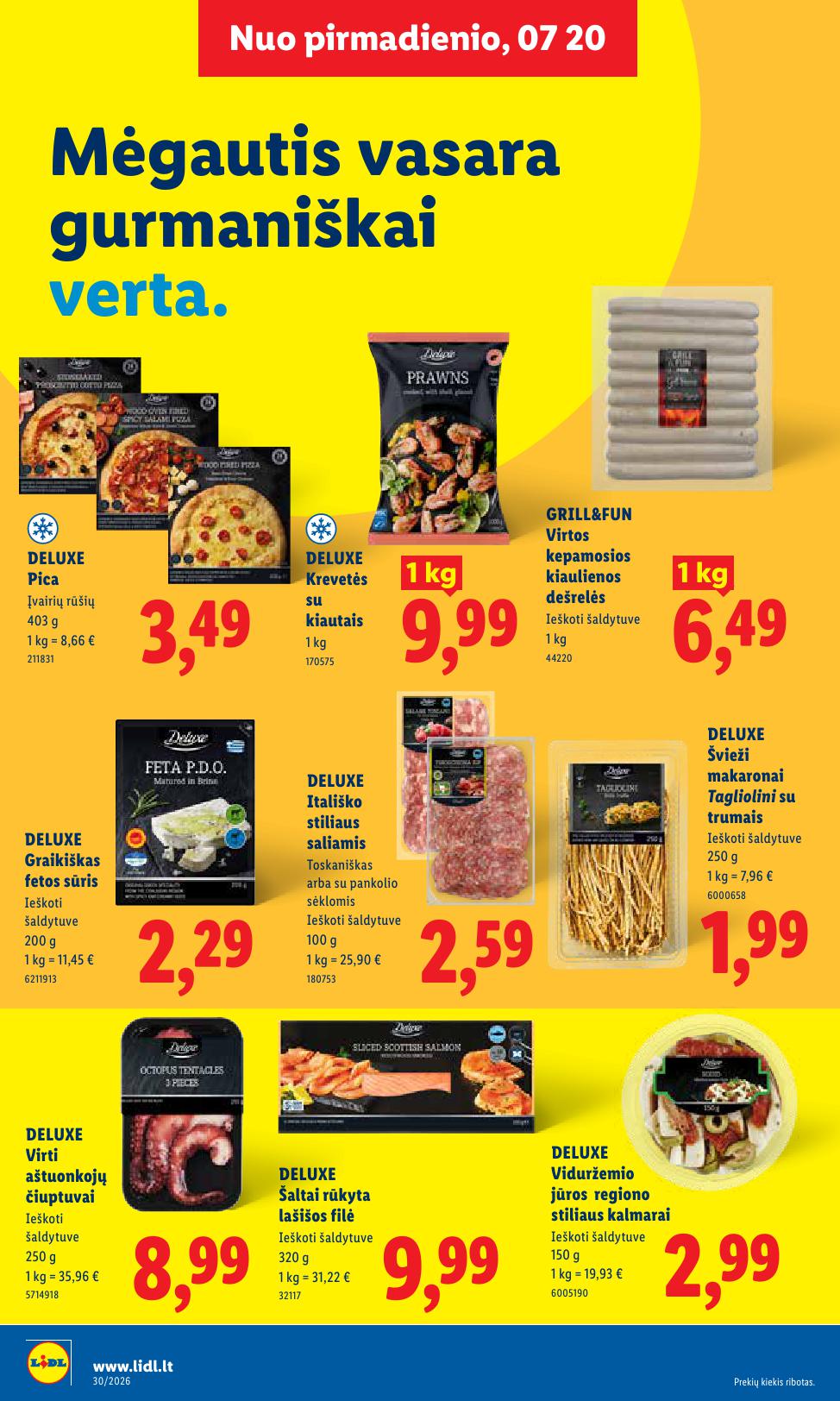 Naujausias LIDL kaininis katalogas 2026.07.20 - 2026.07.26
