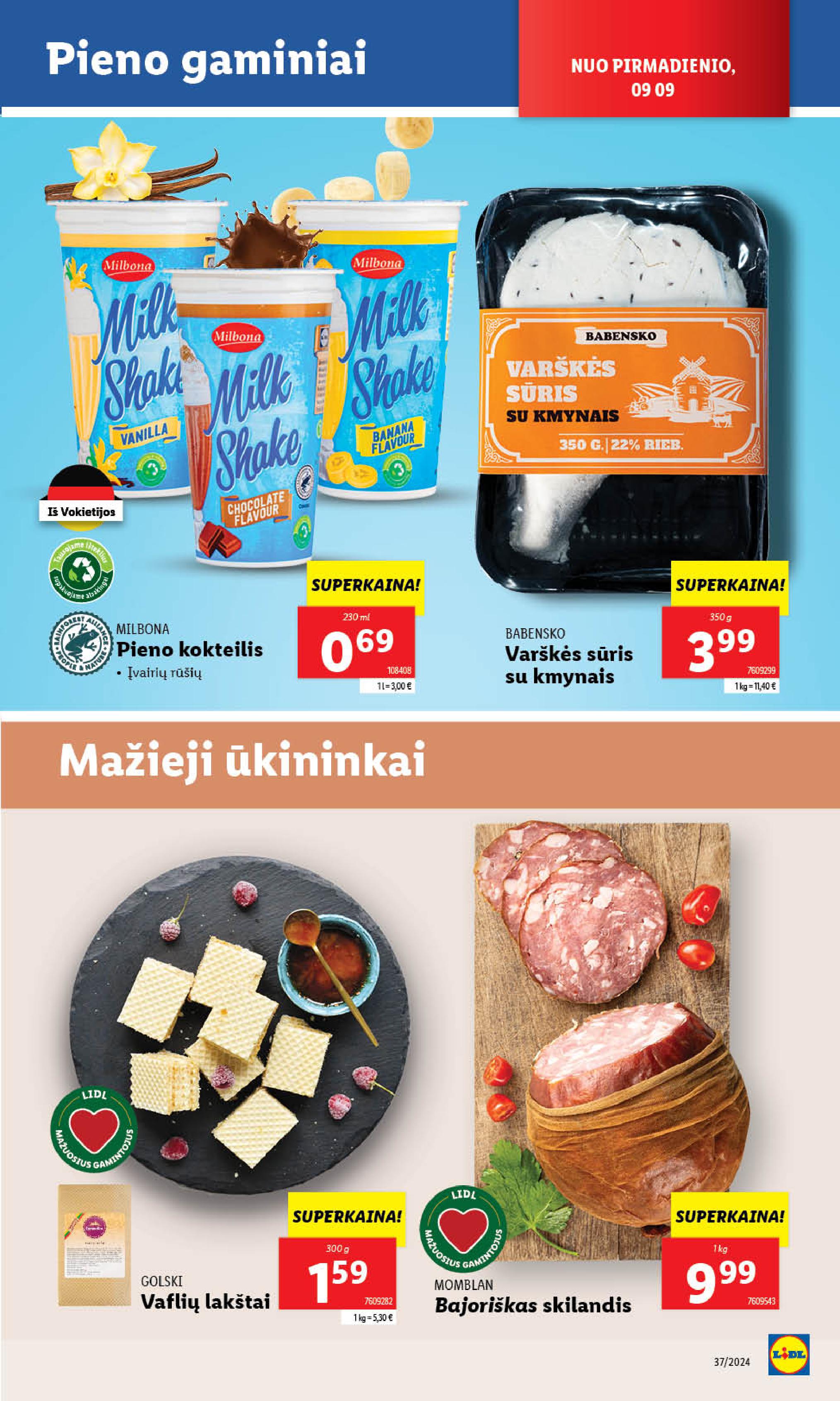 Naujausias LIDL kaininis katalogas 2024.09.09 - 2024.09.15