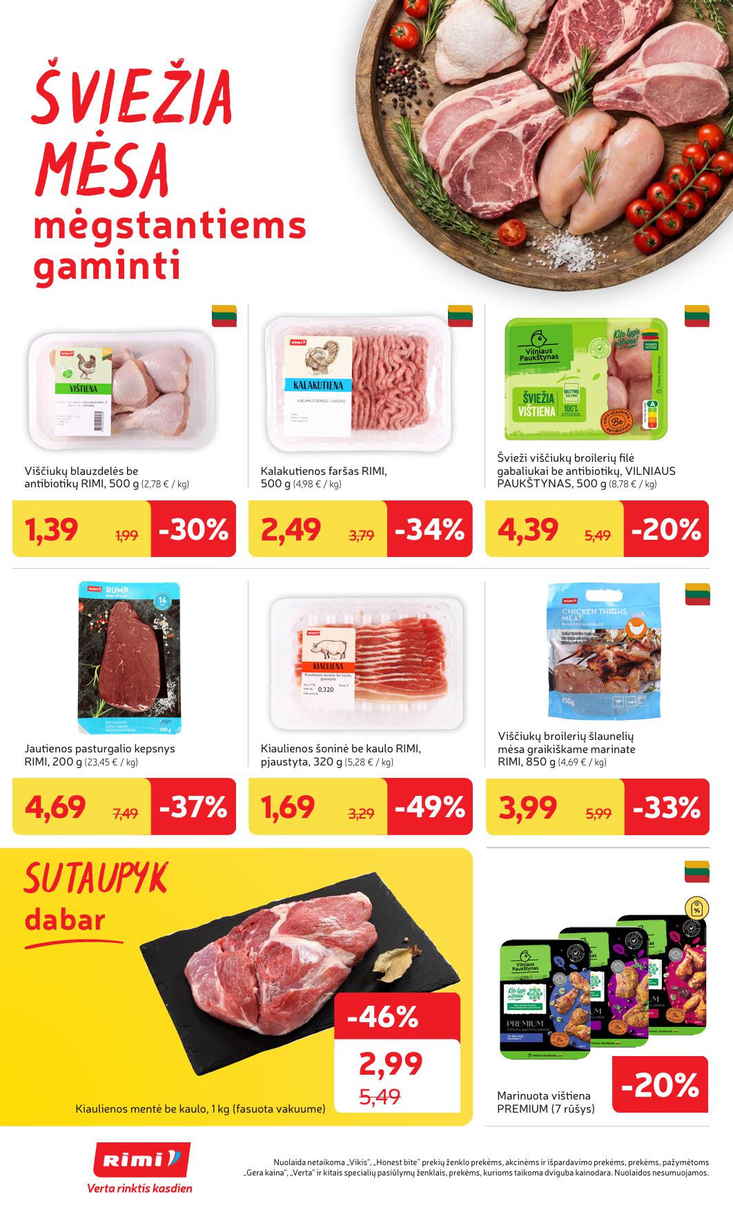 Naujausias RIMI kaininis katalogas 2026.03.24 - 2026.03.30