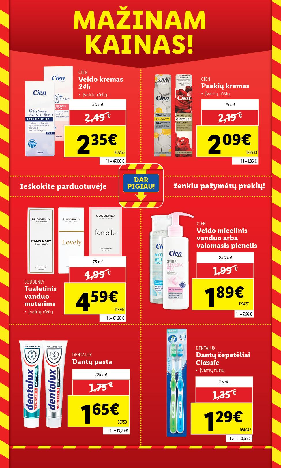 LIDL katalogas "MAŽINAM KAINAS!"
