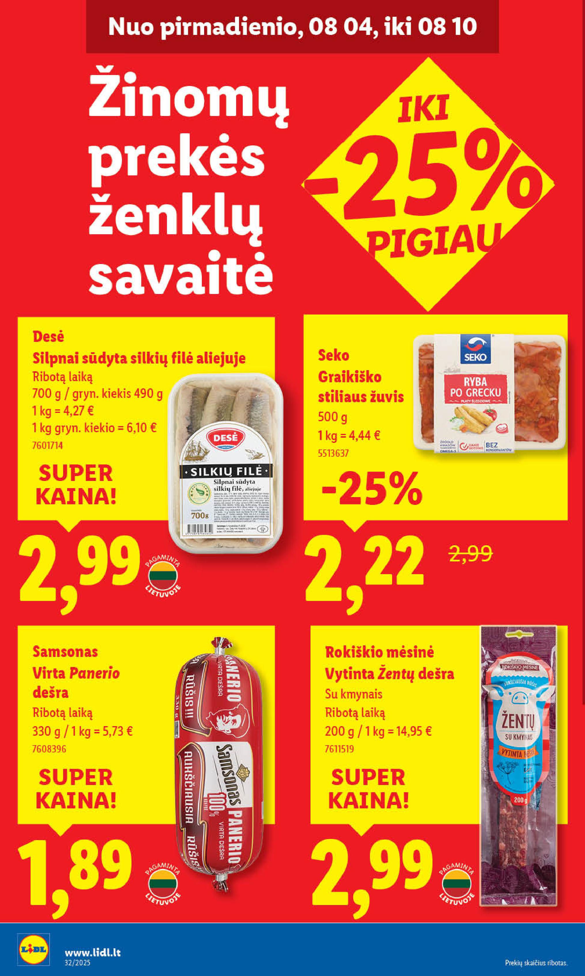 Naujausias LIDL kaininis katalogas 2025.08.04 - 2025.08.10
