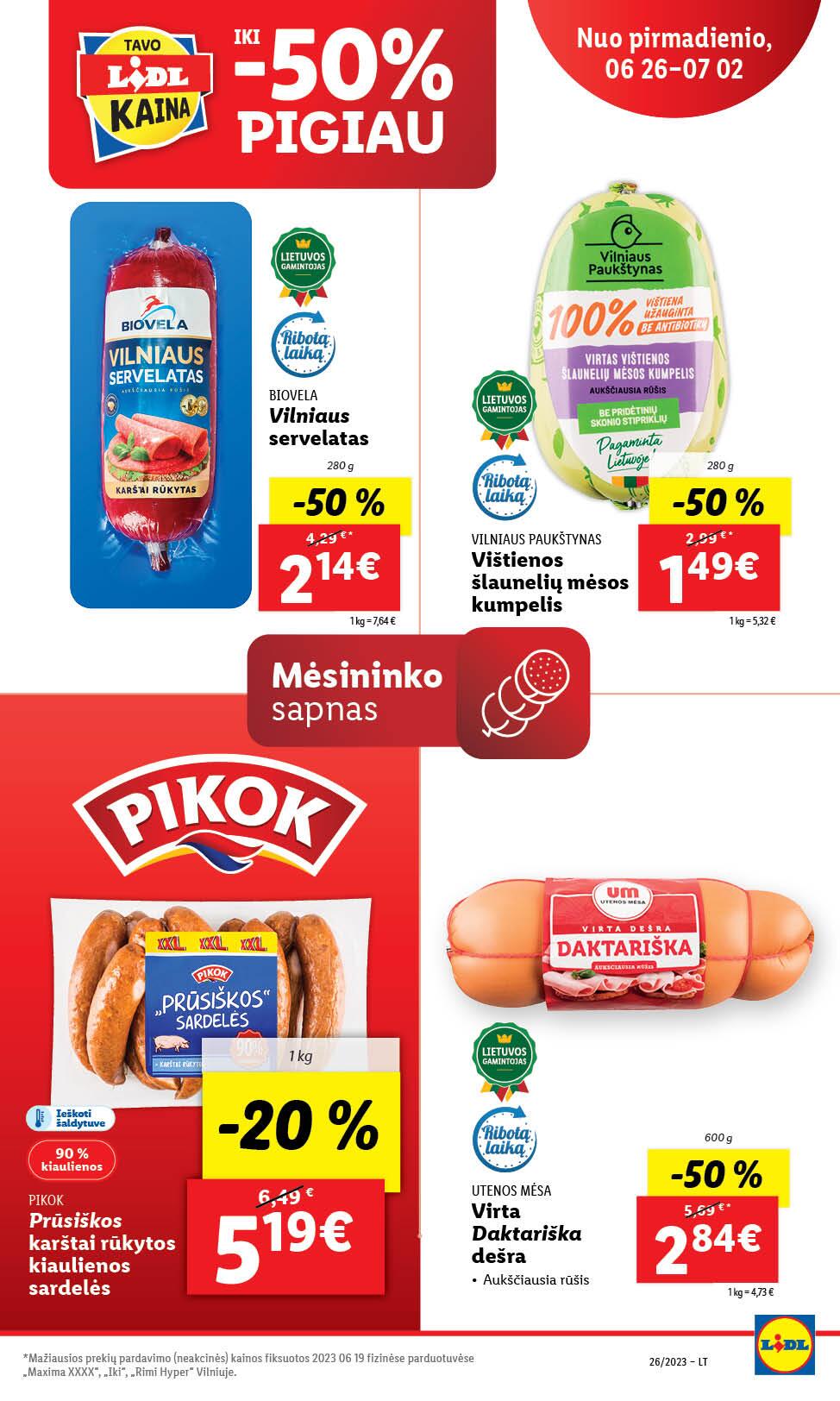 Naujausias LIDL kaininis katalogas 2023.06.26 - 2023.07.02