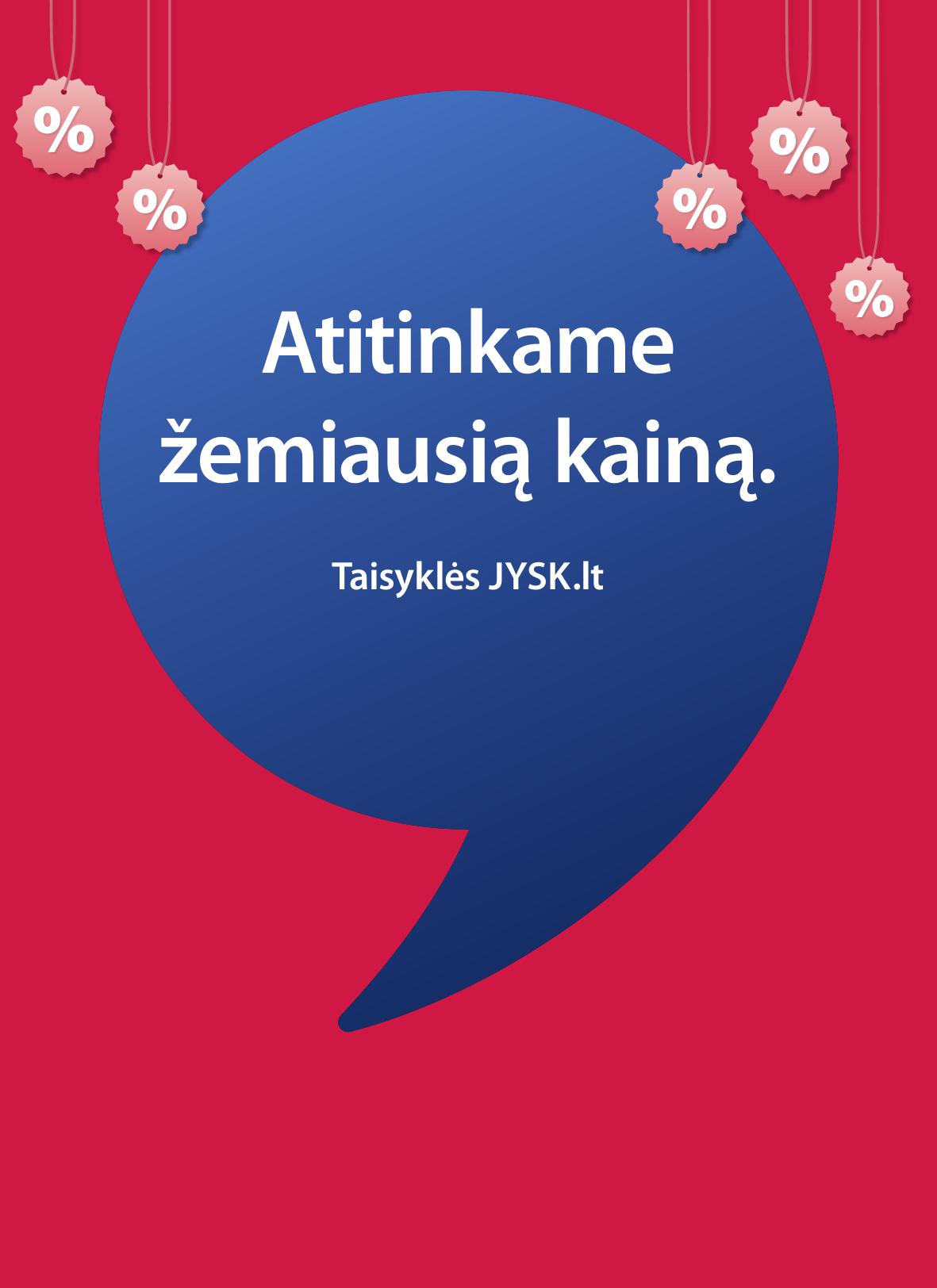 JYSK akcijų ir nuolaidų leidinys galioja 2026.07.14 - 2026.07.27