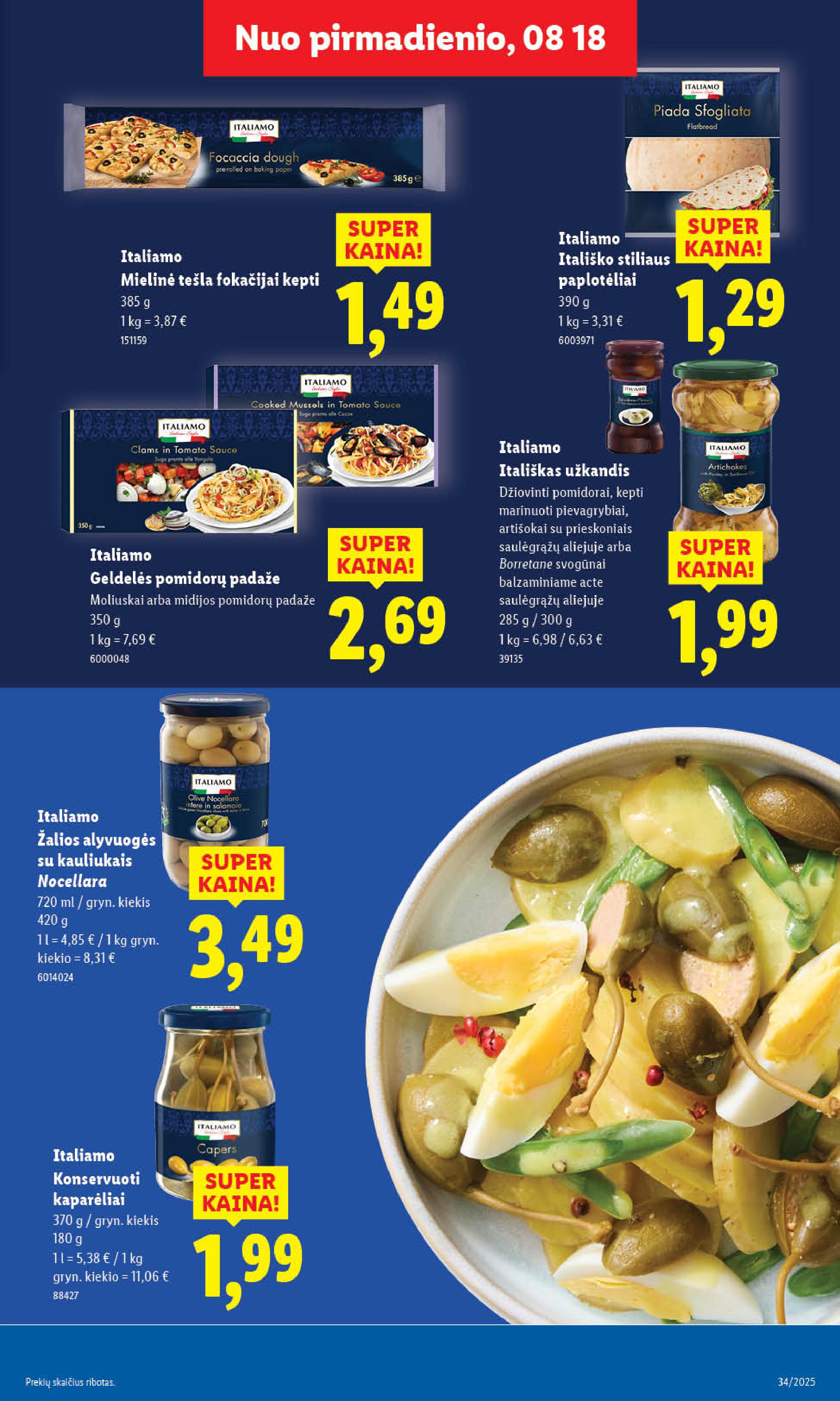 Naujausias LIDL kaininis katalogas 2025.08.18 - 2025.08.24