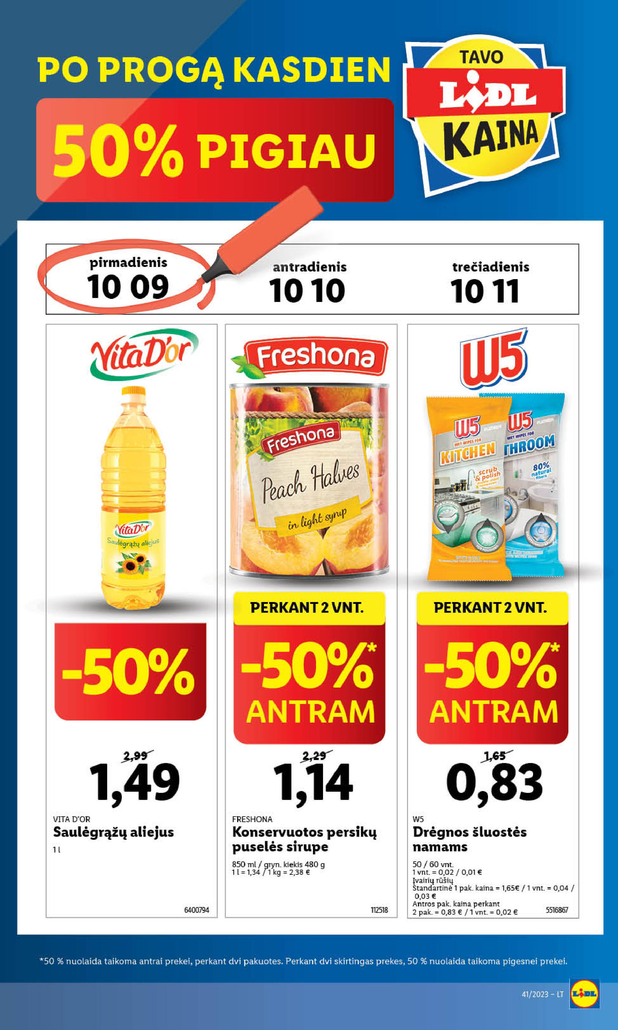 Naujausias LIDL kaininis katalogas 2023.10.09 - 2023.10.15
