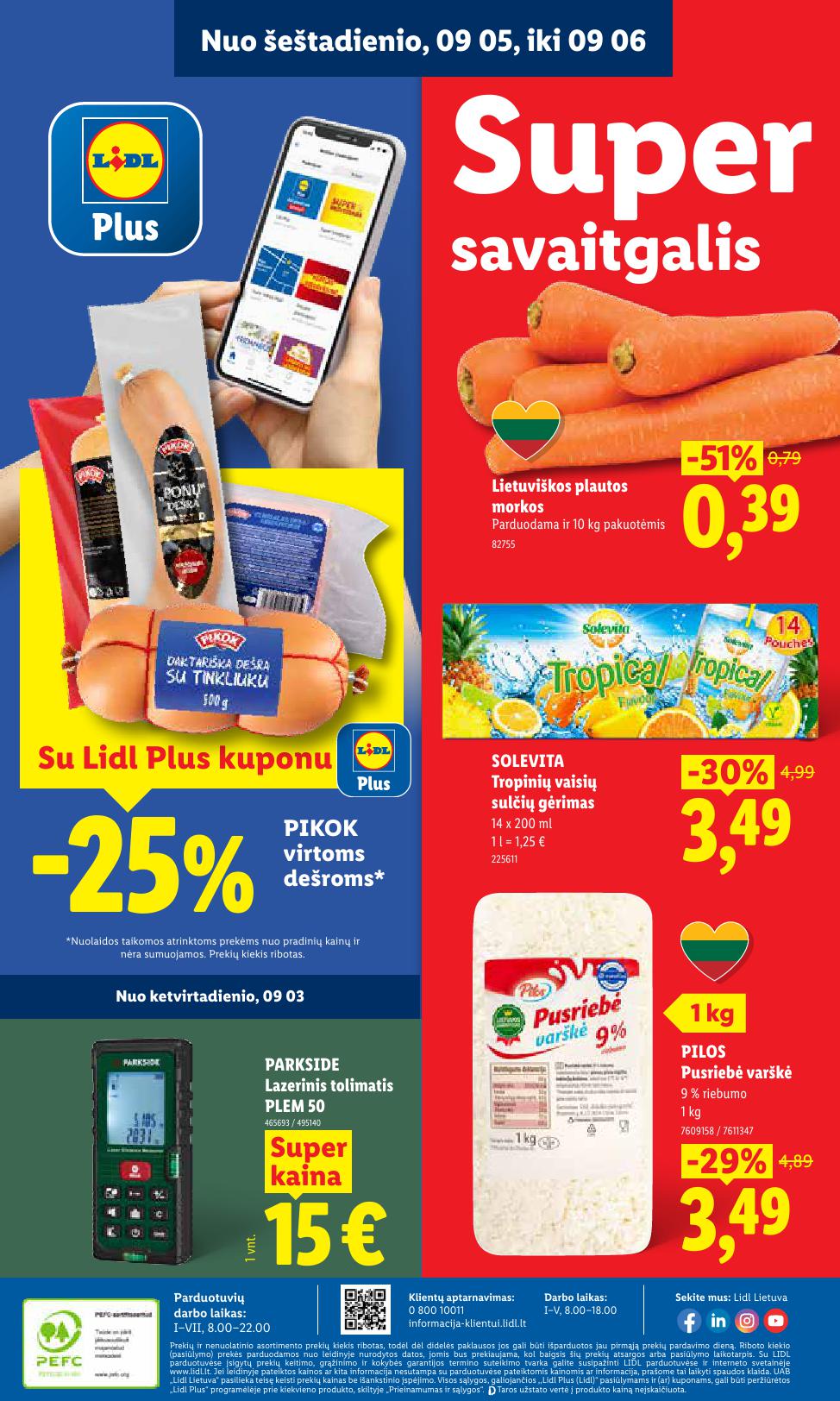 LIDL akcijų ir nuolaidų leidinys 2026.08.31 - 2026.09.06