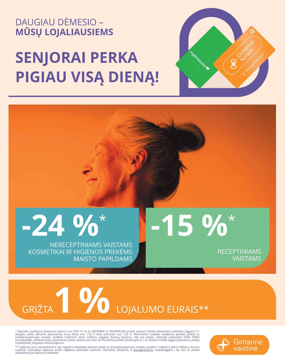 GINTARINĖS vaistinės akcijų ir nuolaidų leidinys 2023.11.01 - 2023.11.30