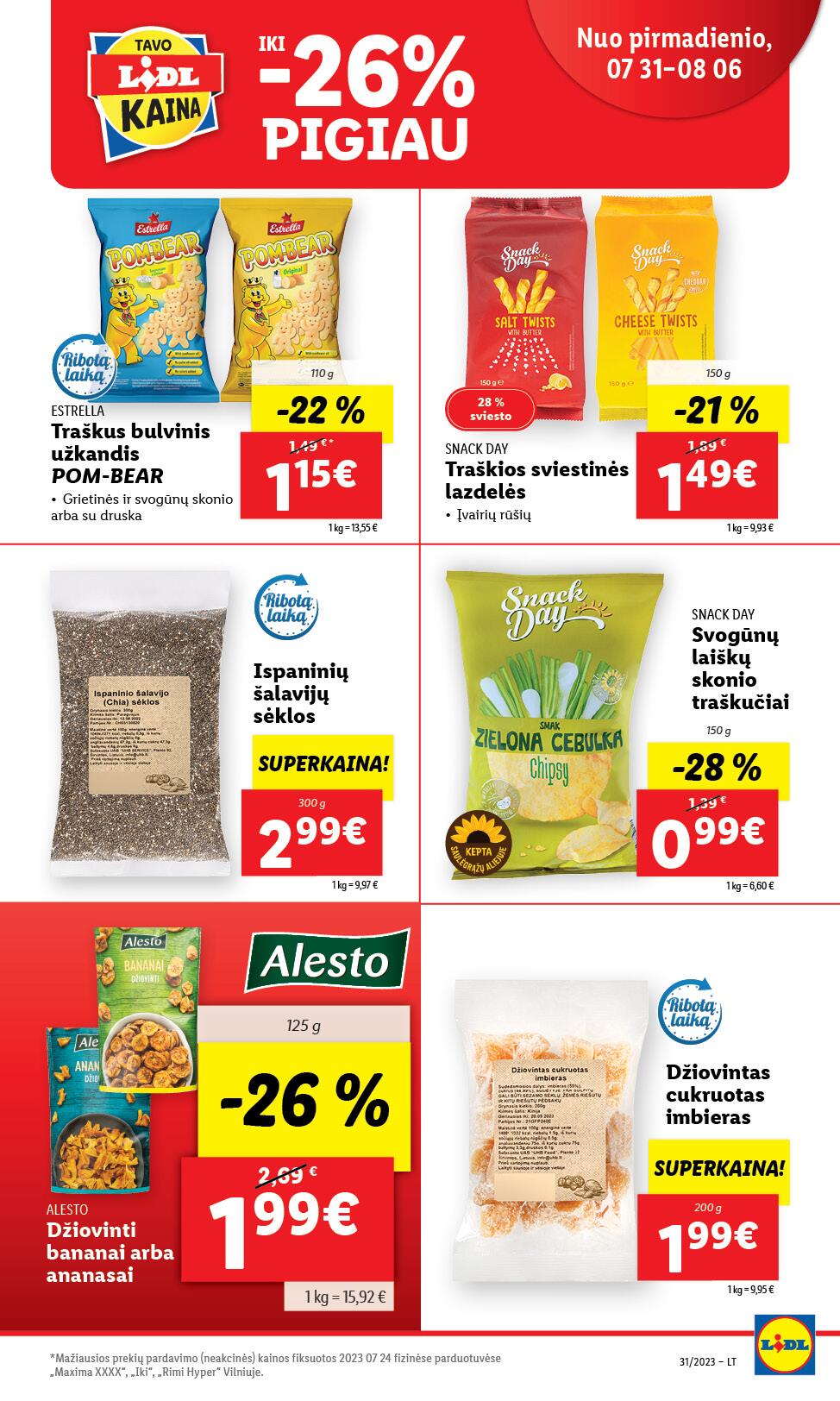 Naujausias LIDL kaininis katalogas 2023.07.31 - 2023.08.06