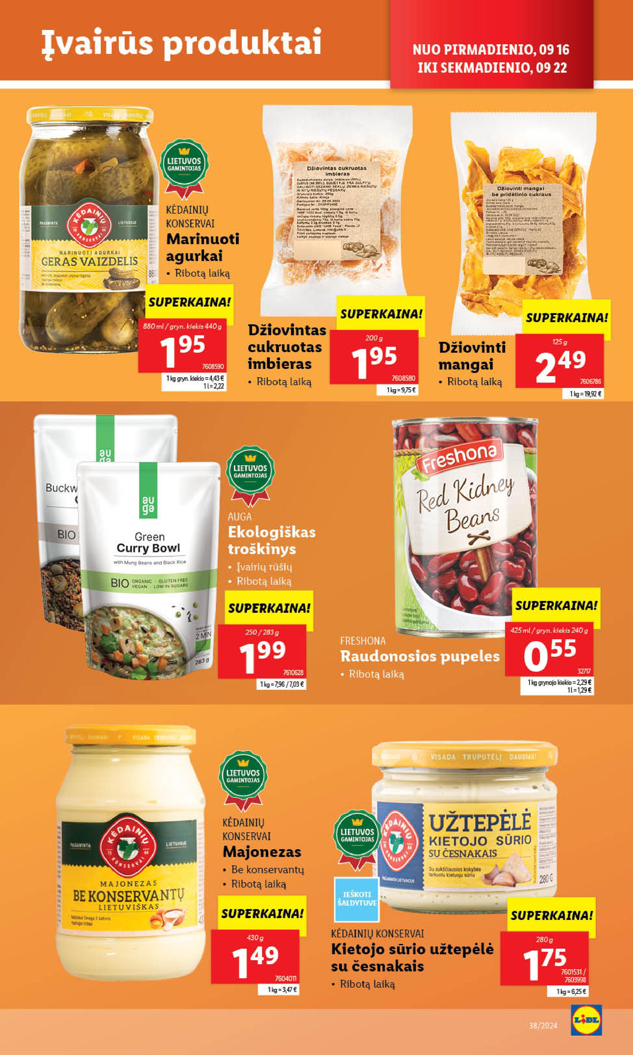Naujausias LIDL kaininis katalogas 2024.09.16 - 2024.09.22